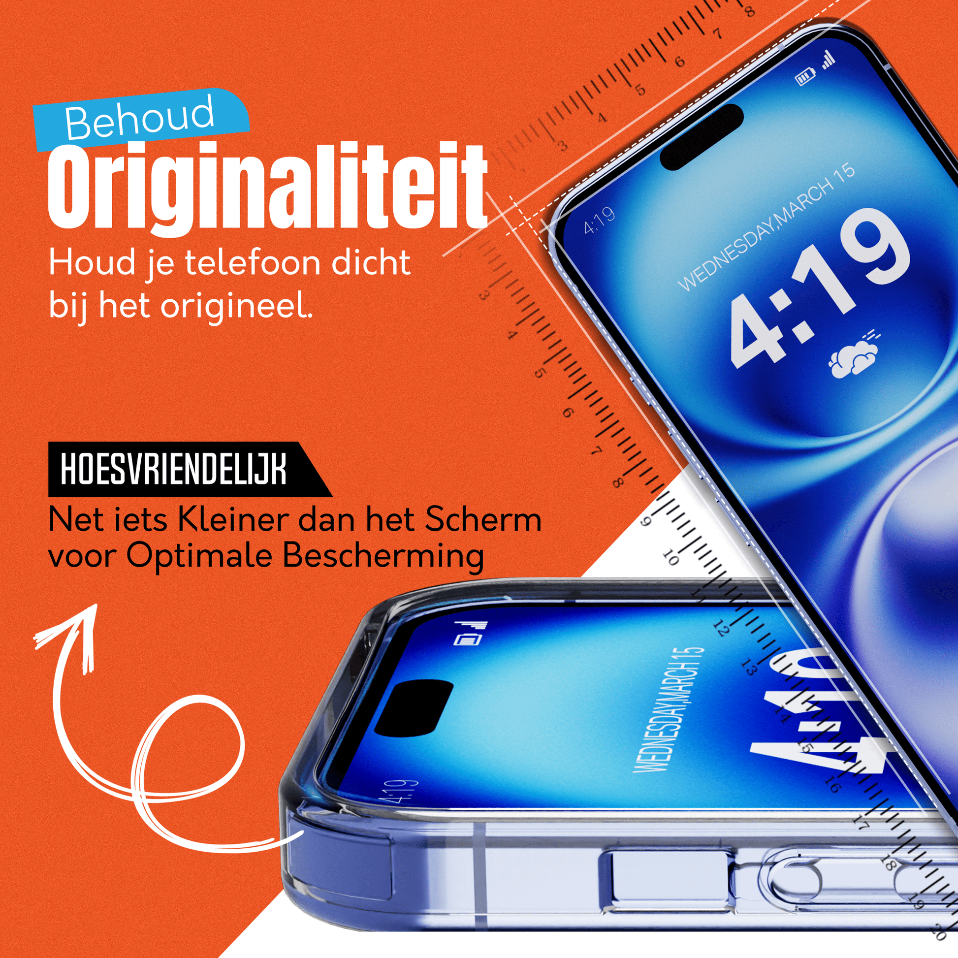 iTech Gehard Glas Screenprotector voor iPhone 16 - mijnhoesjesiTech Gehard Glas Screenprotector voor iPhone 16