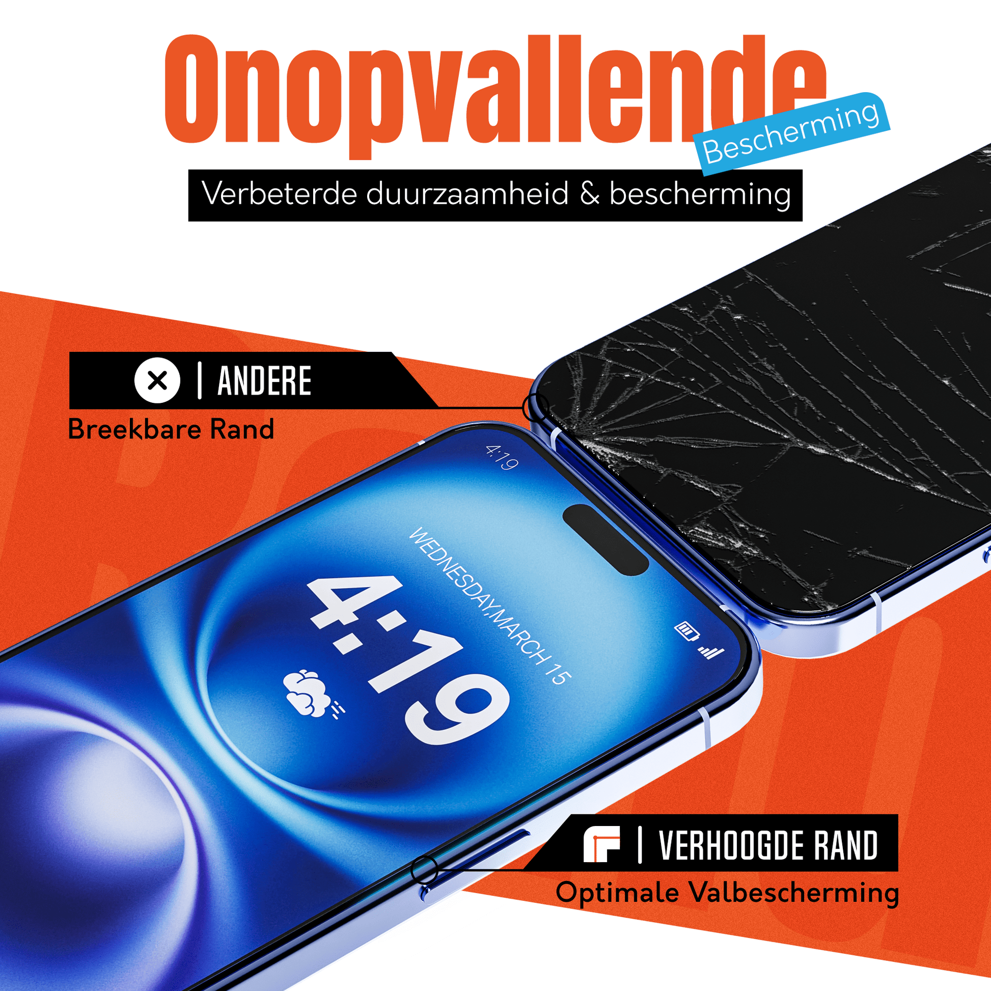 iTech Gehard Glas Screenprotector voor iPhone 16 - mijnhoesjesiTech Gehard Glas Screenprotector voor iPhone 16