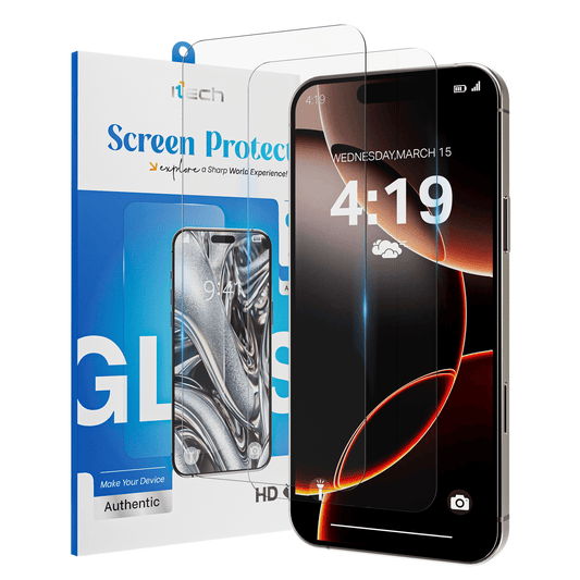 iTech Gehard Glas Screenprotector voor iPhone 16 Pro Max - mijnhoesjesiTech Gehard Glas Screenprotector voor iPhone 16 Pro Max
