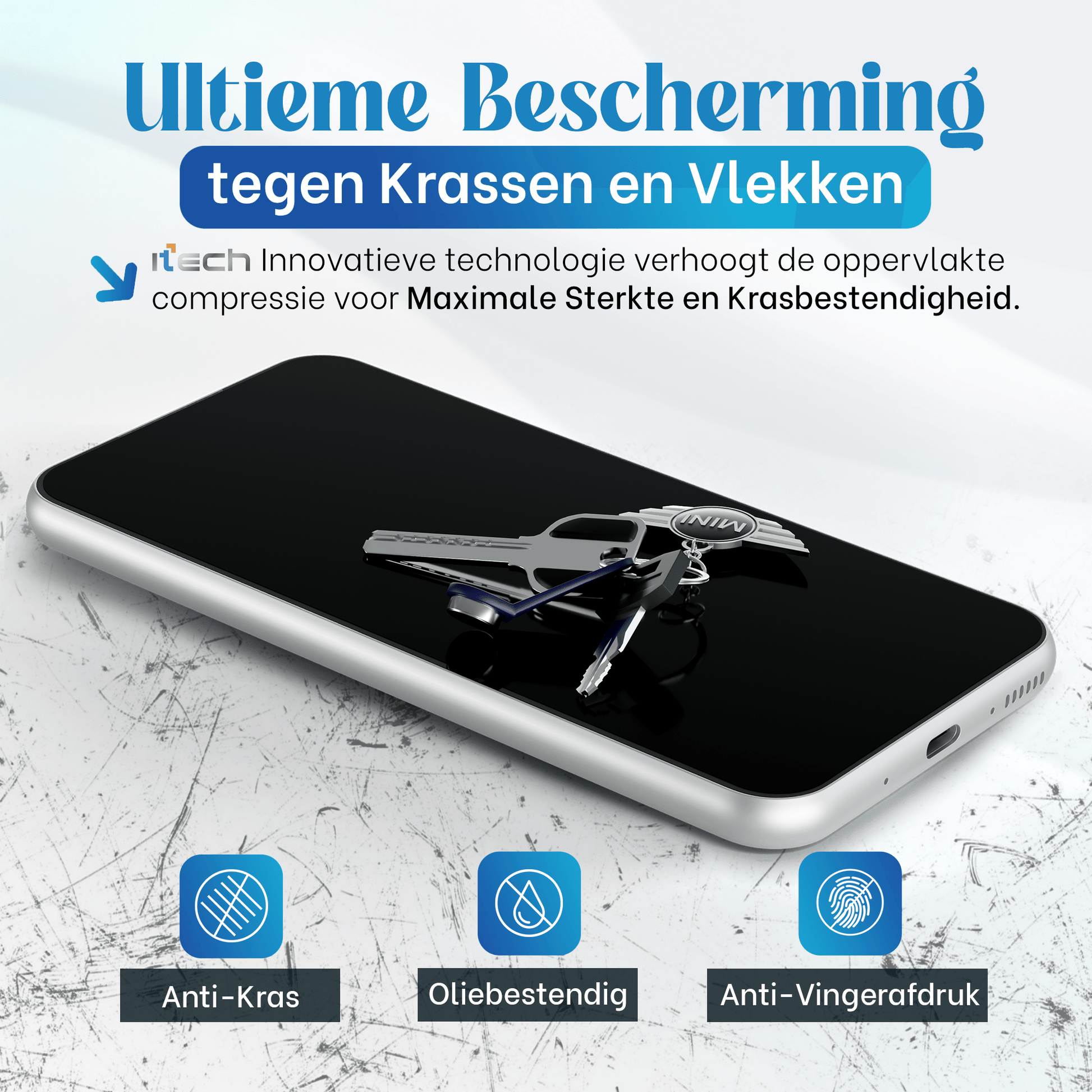 iTech Gehard Glas Screenprotector voor Samsung Galaxy A54 - mijnhoesjesiTech Gehard Glas Screenprotector voor Samsung Galaxy A54