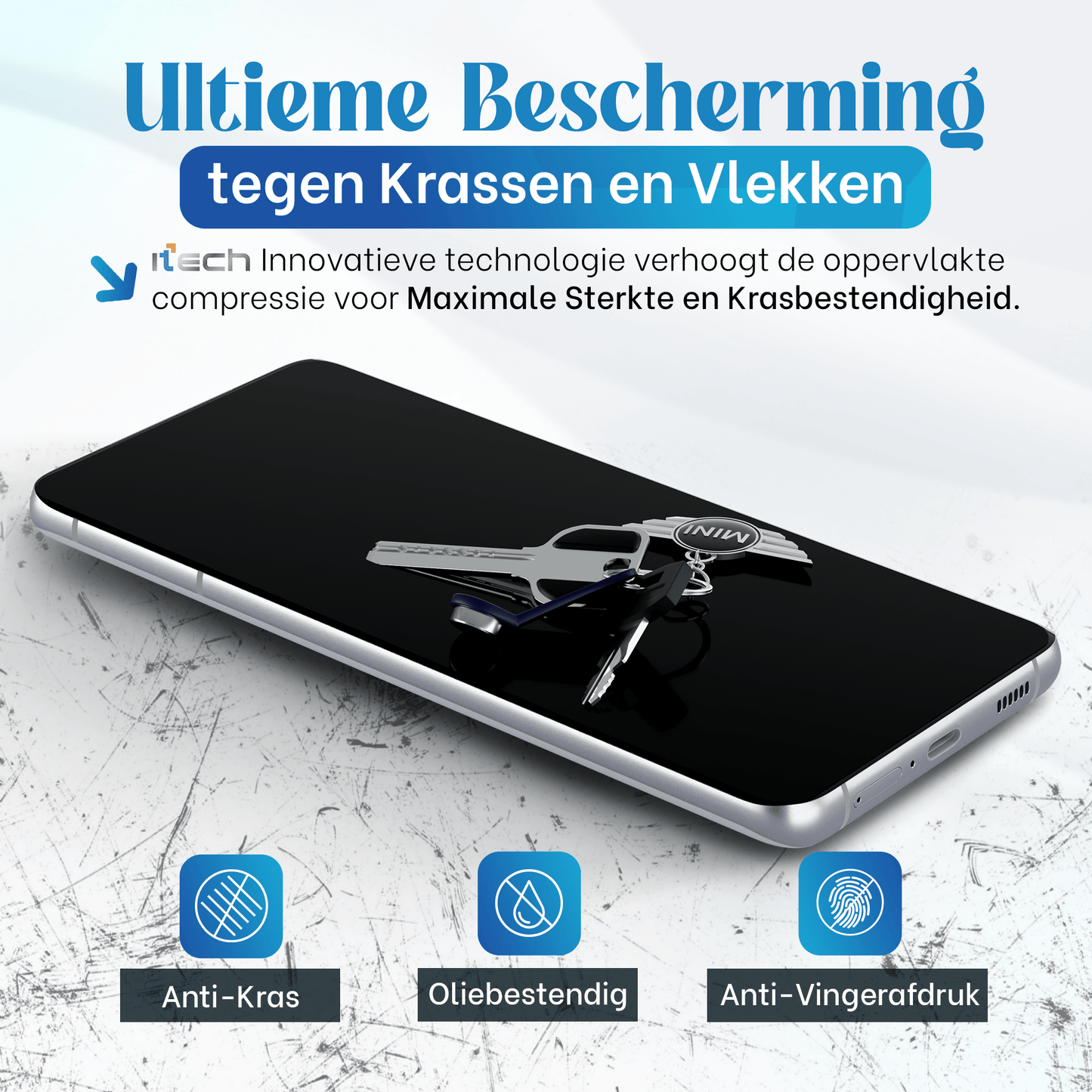 iTech Gehard Glas Screenprotector voor Samsung Galaxy S21 Ultra - mijnhoesjesiTech Gehard Glas Screenprotector voor Samsung Galaxy S21 Ultra