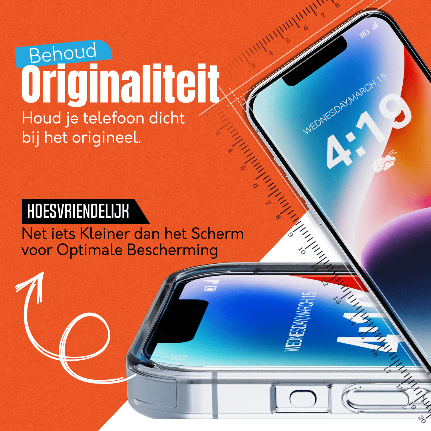 My Case 9H Gehard Glas Screenprotector voor iPhone 14 plus - mijnhoesjesMy Case 9H Gehard Glas Screenprotector voor iPhone 14 plus