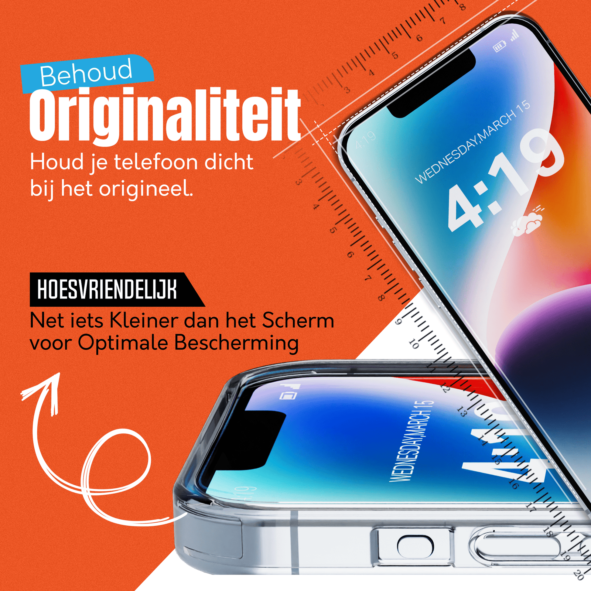 My Case 9H Gehard Glas Screenprotector voor iPhone 14 plus - mijnhoesjesMy Case 9H Gehard Glas Screenprotector voor iPhone 14 plus