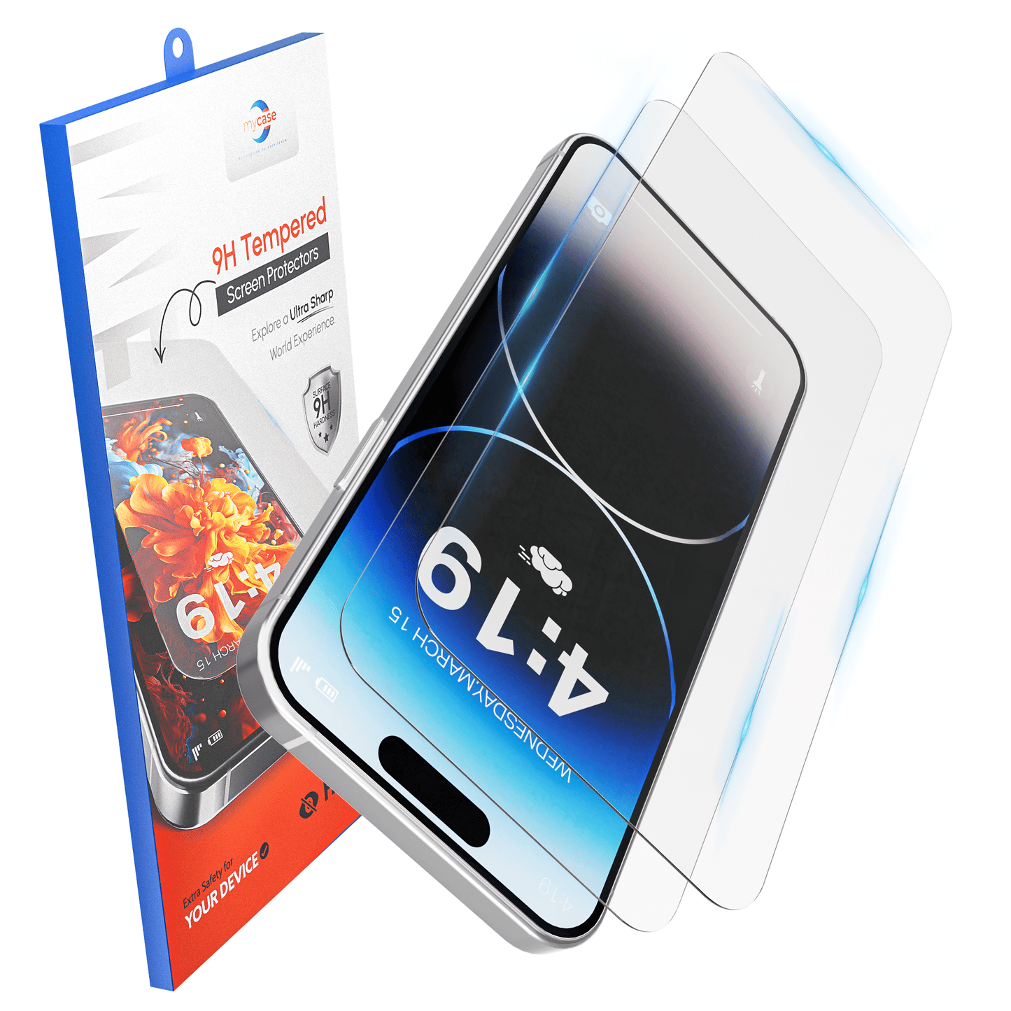 My Case 9H Gehard Glas Screenprotector voor iPhone 14 Pro Max - mijnhoesjesMy Case 9H Gehard Glas Screenprotector voor iPhone 14 Pro Max