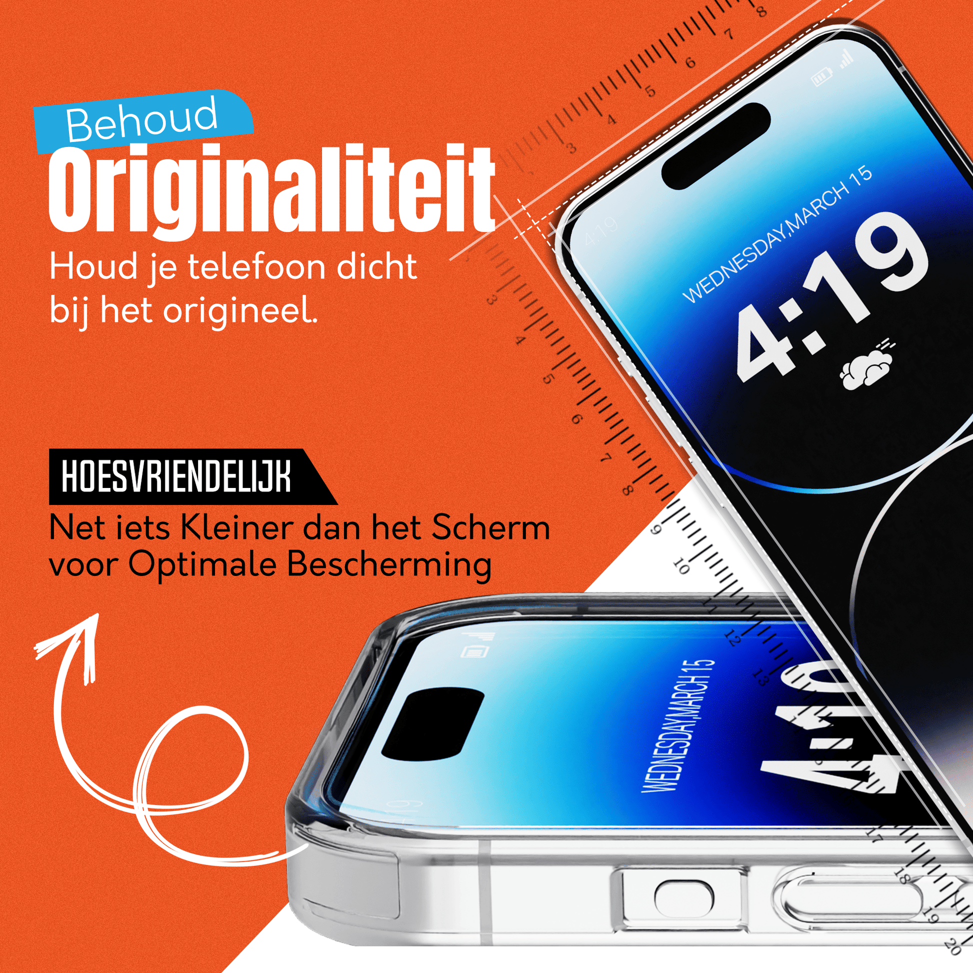 My Case 9H Gehard Glas Screenprotector voor iPhone 14 Pro Max - mijnhoesjesMy Case 9H Gehard Glas Screenprotector voor iPhone 14 Pro Max