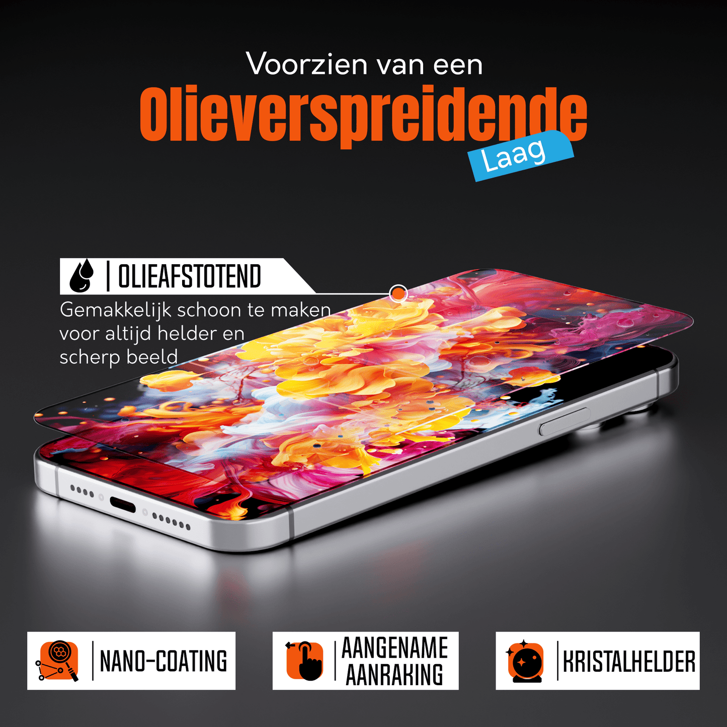 My Case 9H Gehard Glas Screenprotector voor iPhone 14 Pro Max - mijnhoesjesMy Case 9H Gehard Glas Screenprotector voor iPhone 14 Pro Max