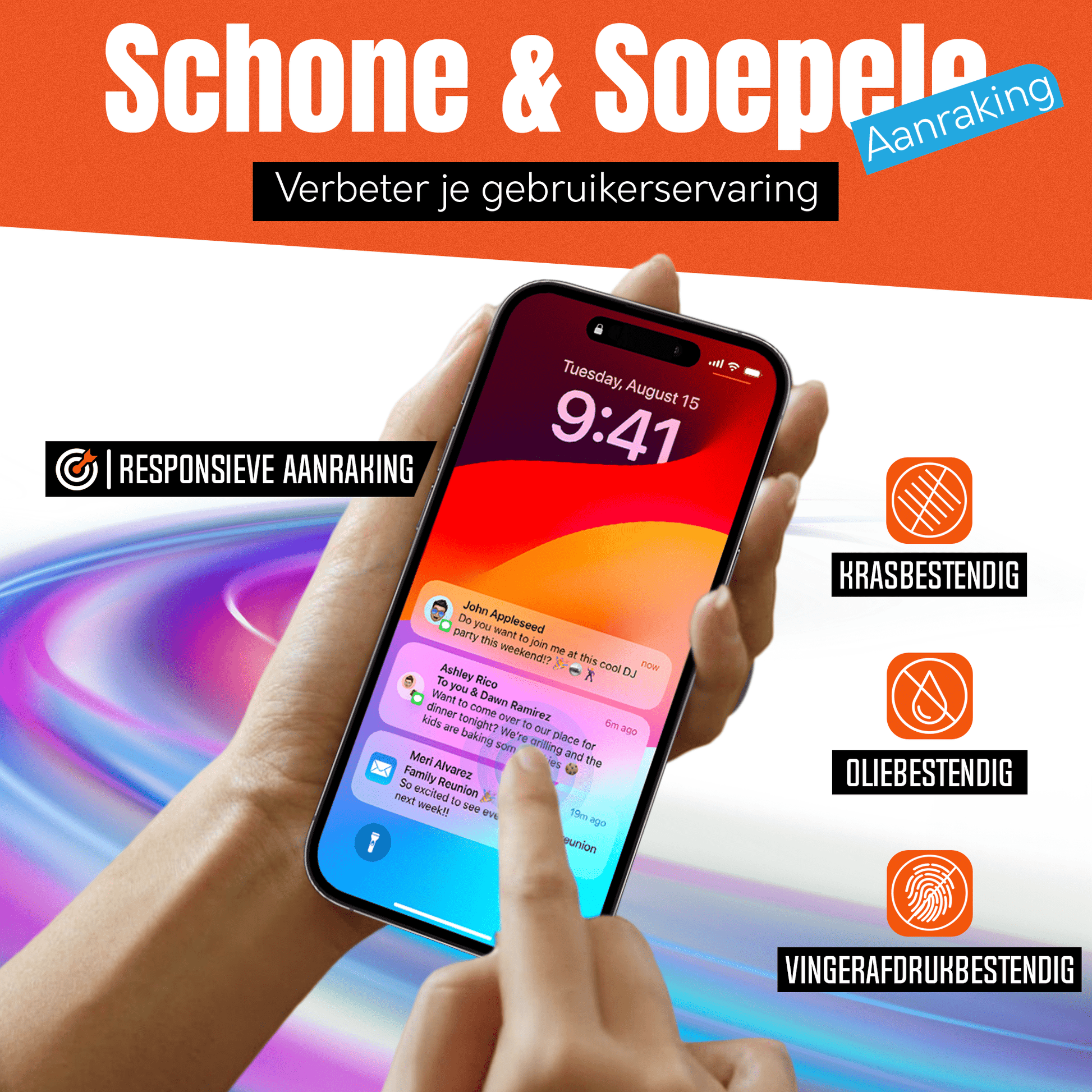 My Case 9H Gehard Glas Screenprotector voor iPhone 15 Pro Max - mijnhoesjesMy Case 9H Gehard Glas Screenprotector voor iPhone 15 Pro Max