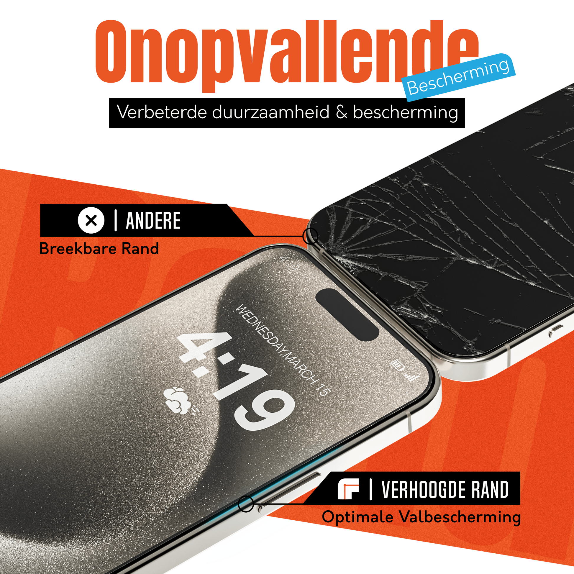 My Case 9H Gehard Glas Screenprotector voor iPhone 15 Pro Max - mijnhoesjesMy Case 9H Gehard Glas Screenprotector voor iPhone 15 Pro Max