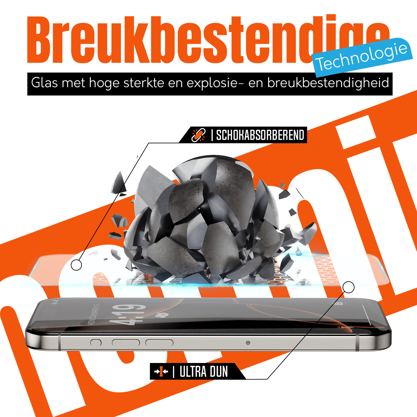 My Case 9H Gehard Glas Screenprotector voor iPhone 16 Pro Max - mijnhoesjesMy Case 9H Gehard Glas Screenprotector voor iPhone 16 Pro Max