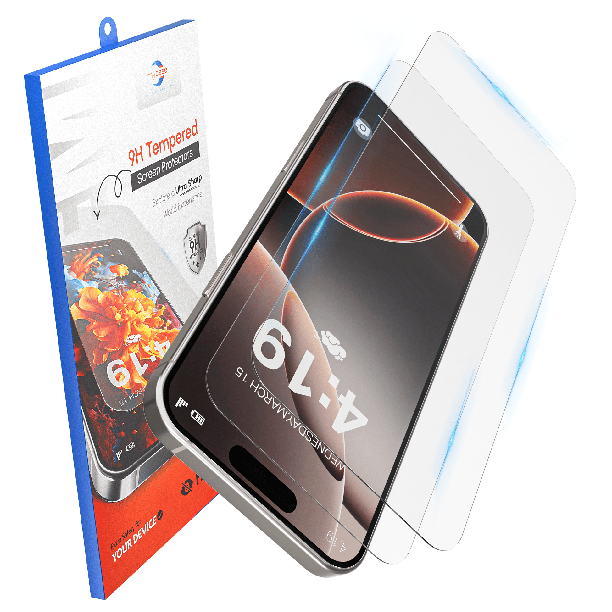 My Case 9H Gehard Glas Screenprotector voor iPhone 16 Pro Max - mijnhoesjesMy Case 9H Gehard Glas Screenprotector voor iPhone 16 Pro Max