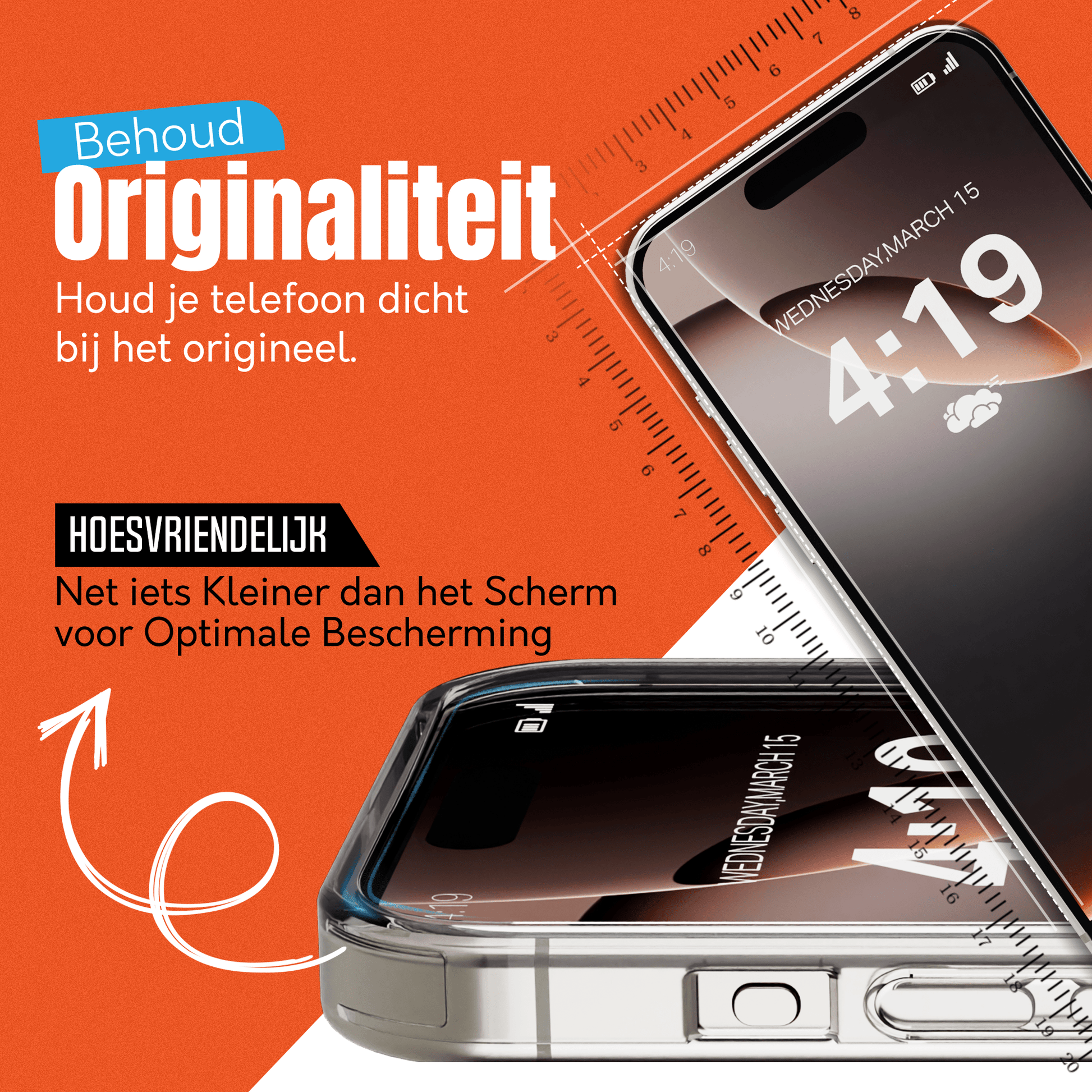 My Case 9H Gehard Glas Screenprotector voor iPhone 16 Pro Max - mijnhoesjesMy Case 9H Gehard Glas Screenprotector voor iPhone 16 Pro Max