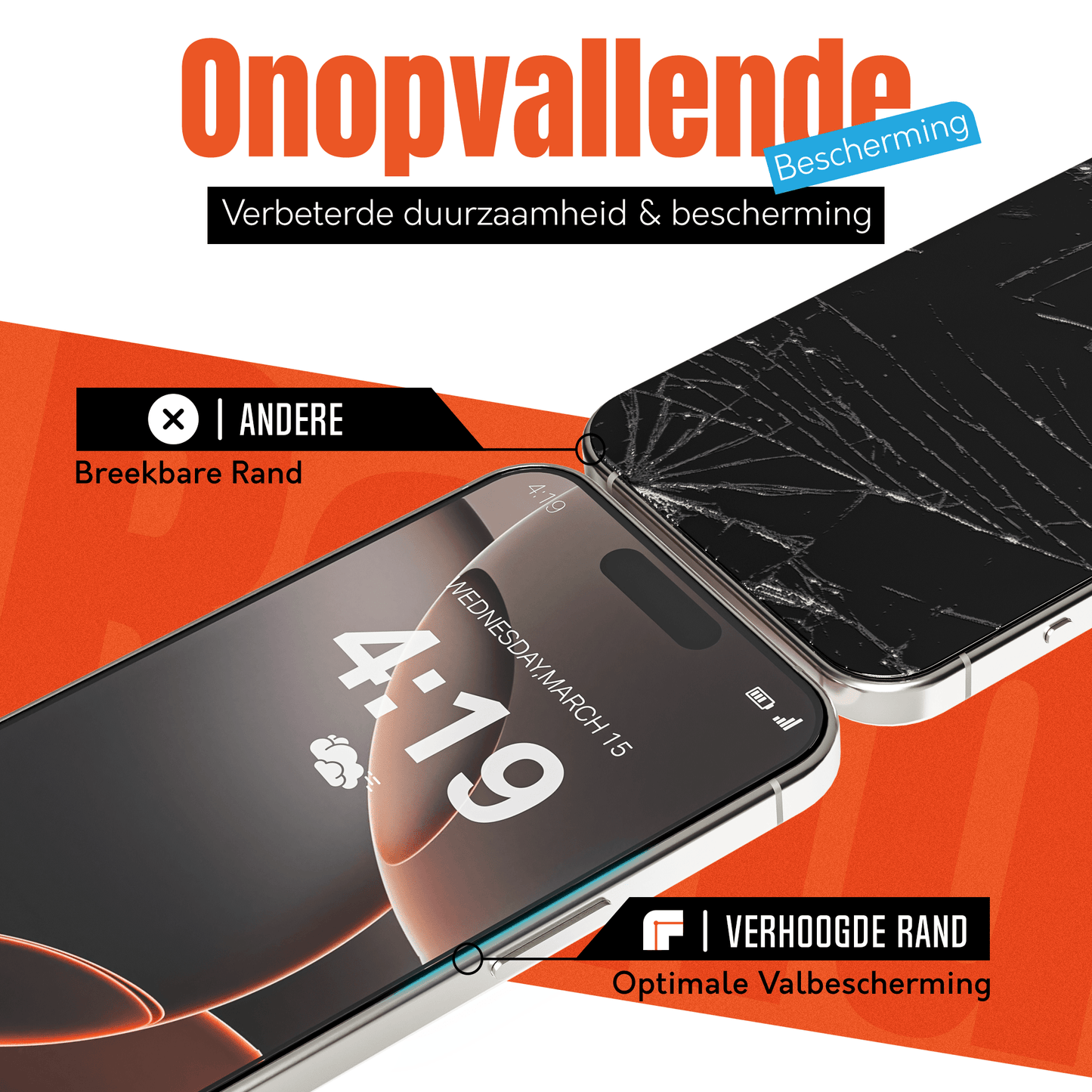 My Case 9H Gehard Glas Screenprotector voor iPhone 16 Pro Max - mijnhoesjesMy Case 9H Gehard Glas Screenprotector voor iPhone 16 Pro Max