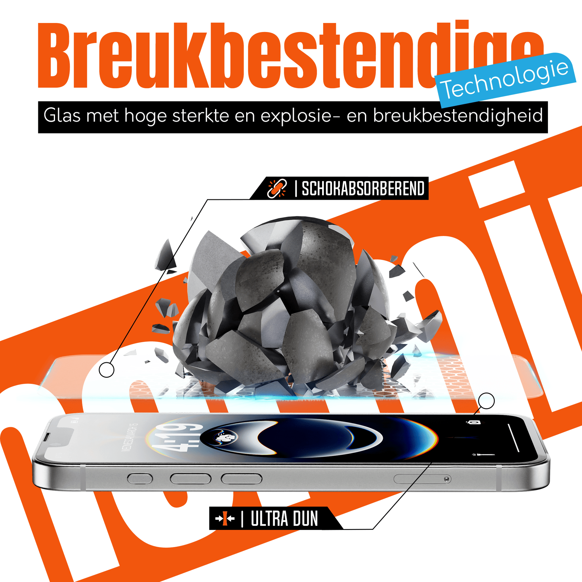 My Case 9H Gehard Glas Screenprotector voor iPhone 16e - mijnhoesjesMy Case 9H Gehard Glas Screenprotector voor iPhone 16e