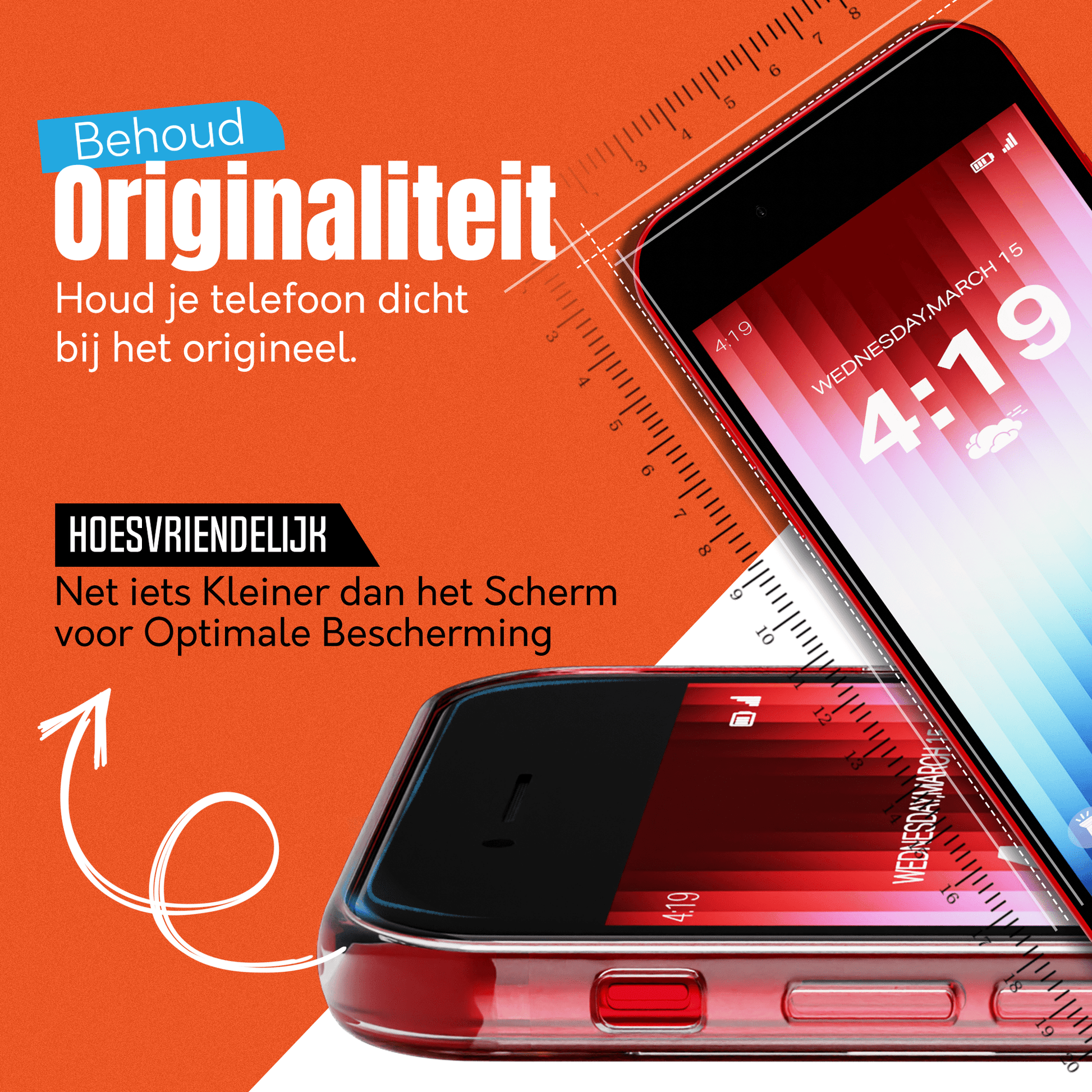 My Case 9H Gehard Glas Screenprotector voor iPhone SE 2022 - mijnhoesjesMy Case 9H Gehard Glas Screenprotector voor iPhone SE 2022