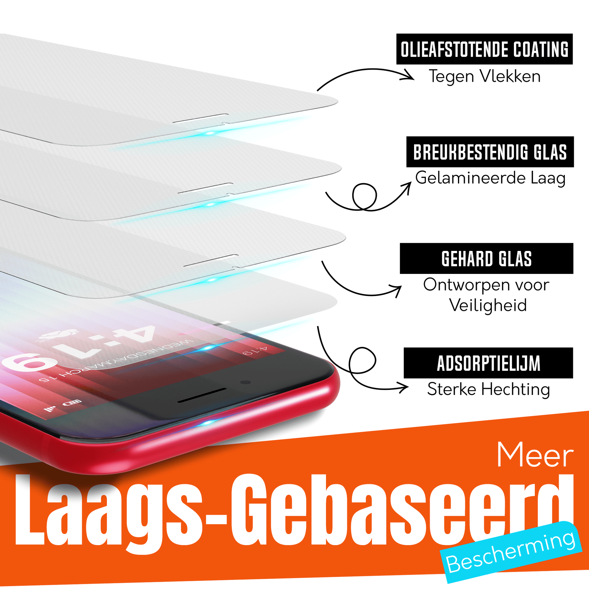My Case 9H Gehard Glas Screenprotector voor iPhone SE 2022 - mijnhoesjesMy Case 9H Gehard Glas Screenprotector voor iPhone SE 2022