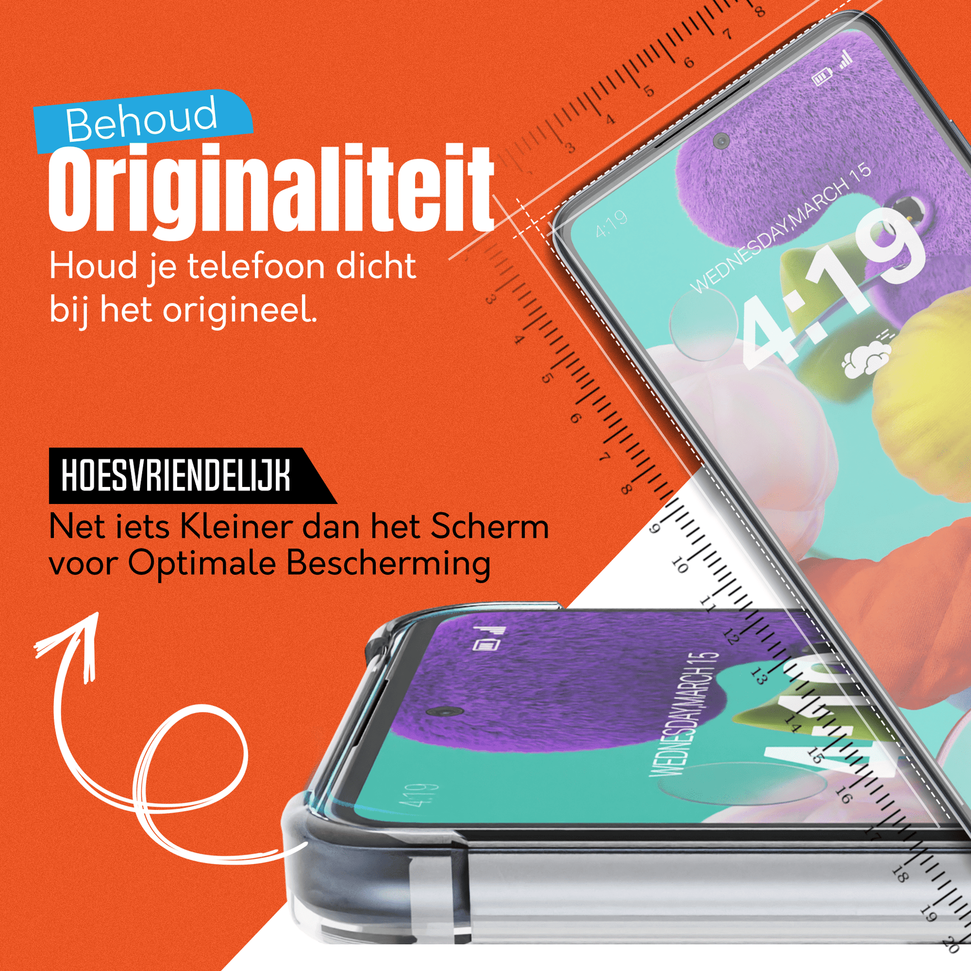 My Case 9H Gehard Glas Screenprotector voor Samsung Galaxy A51 - mijnhoesjesMy Case 9H Gehard Glas Screenprotector voor Samsung Galaxy A51