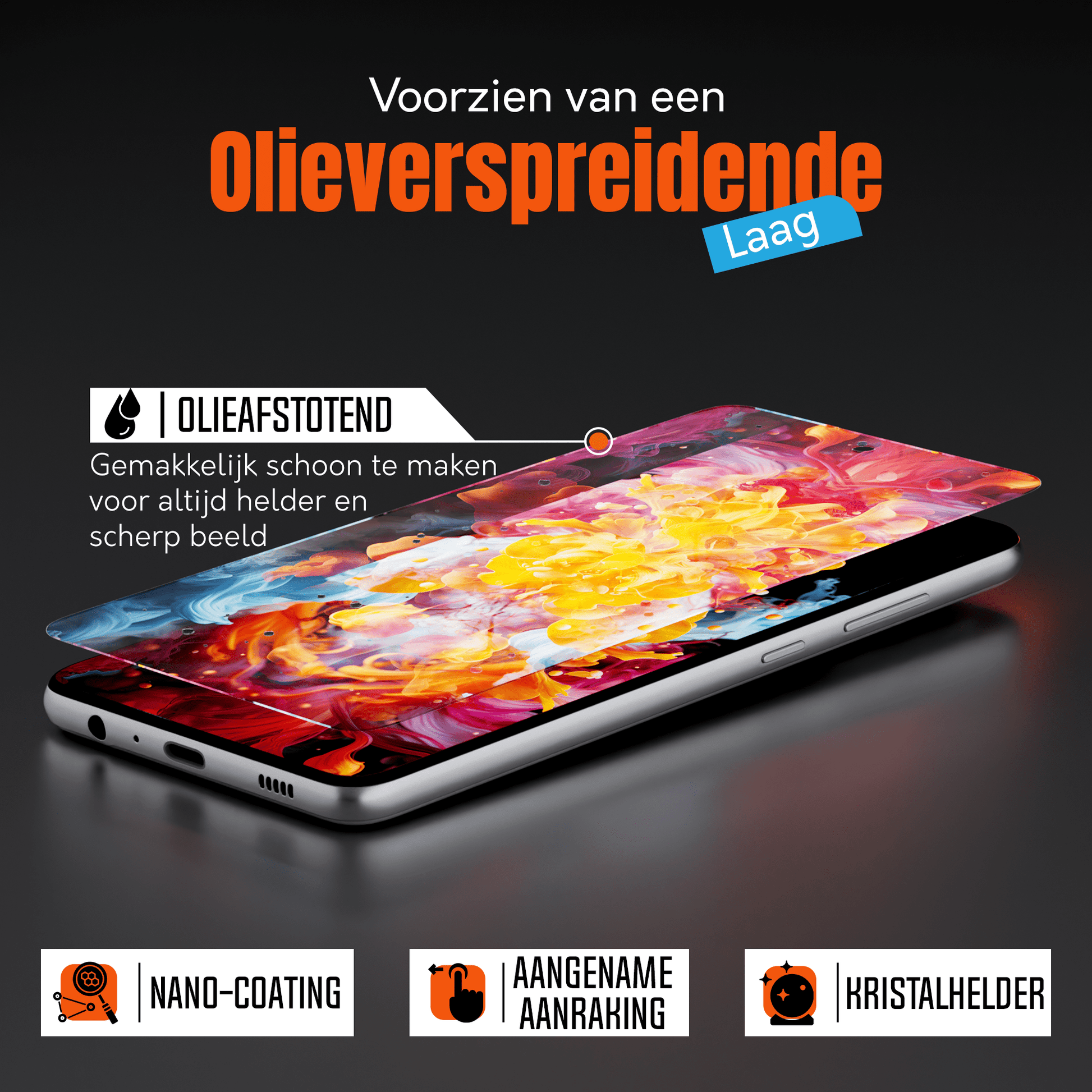 My Case 9H Gehard Glas Screenprotector voor Samsung Galaxy A54 - mijnhoesjesMy Case 9H Gehard Glas Screenprotector voor Samsung Galaxy A54