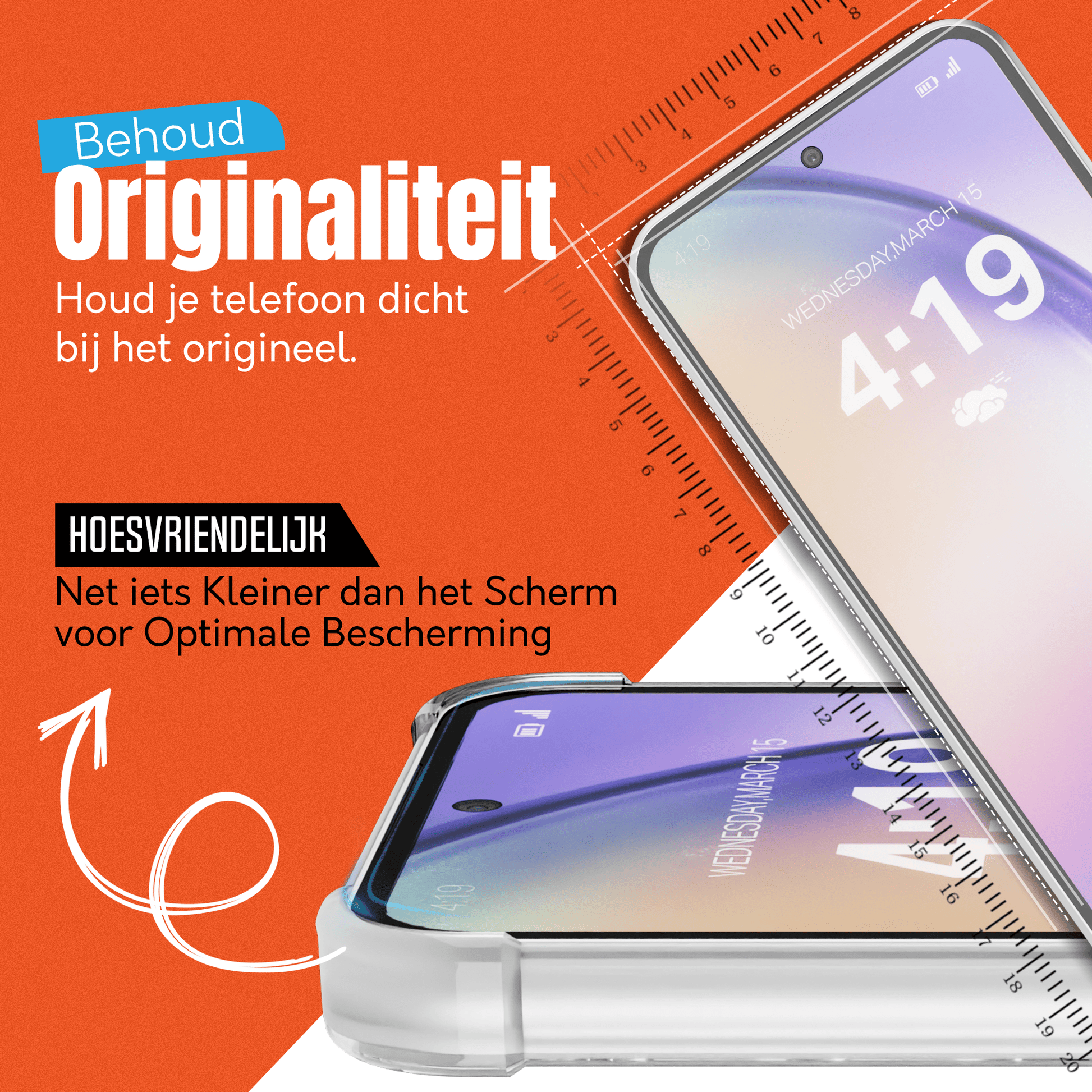 My Case 9H Gehard Glas Screenprotector voor Samsung Galaxy A54 - mijnhoesjesMy Case 9H Gehard Glas Screenprotector voor Samsung Galaxy A54