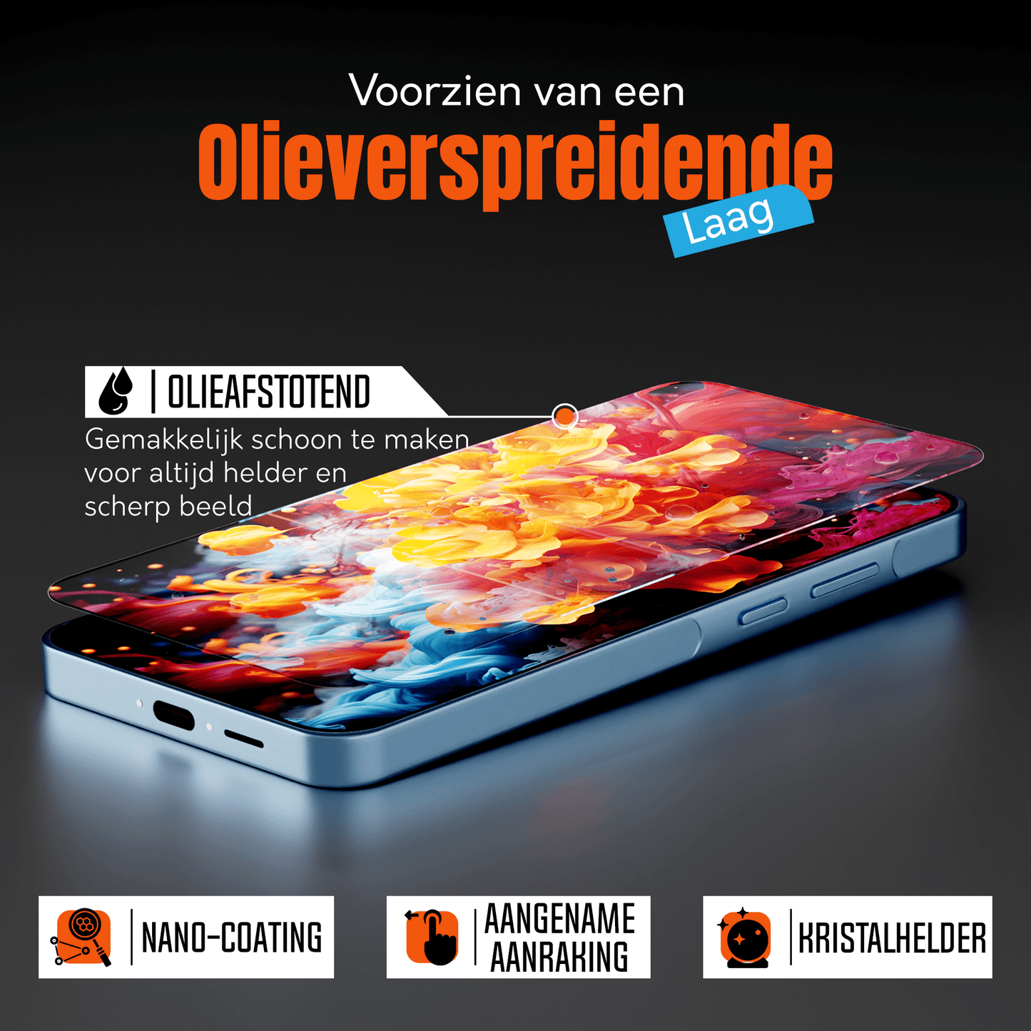 My Case 9H Gehard Glas Screenprotector voor Samsung Galaxy A55 - mijnhoesjesMy Case 9H Gehard Glas Screenprotector voor Samsung Galaxy A55