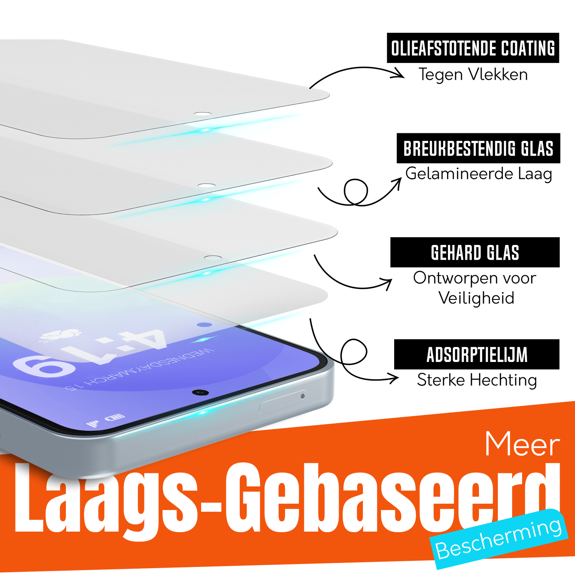 My Case 9H Gehard Glas Screenprotector voor Samsung Galaxy S23 FE - mijnhoesjesMy Case 9H Gehard Glas Screenprotector voor Samsung Galaxy S23 FE