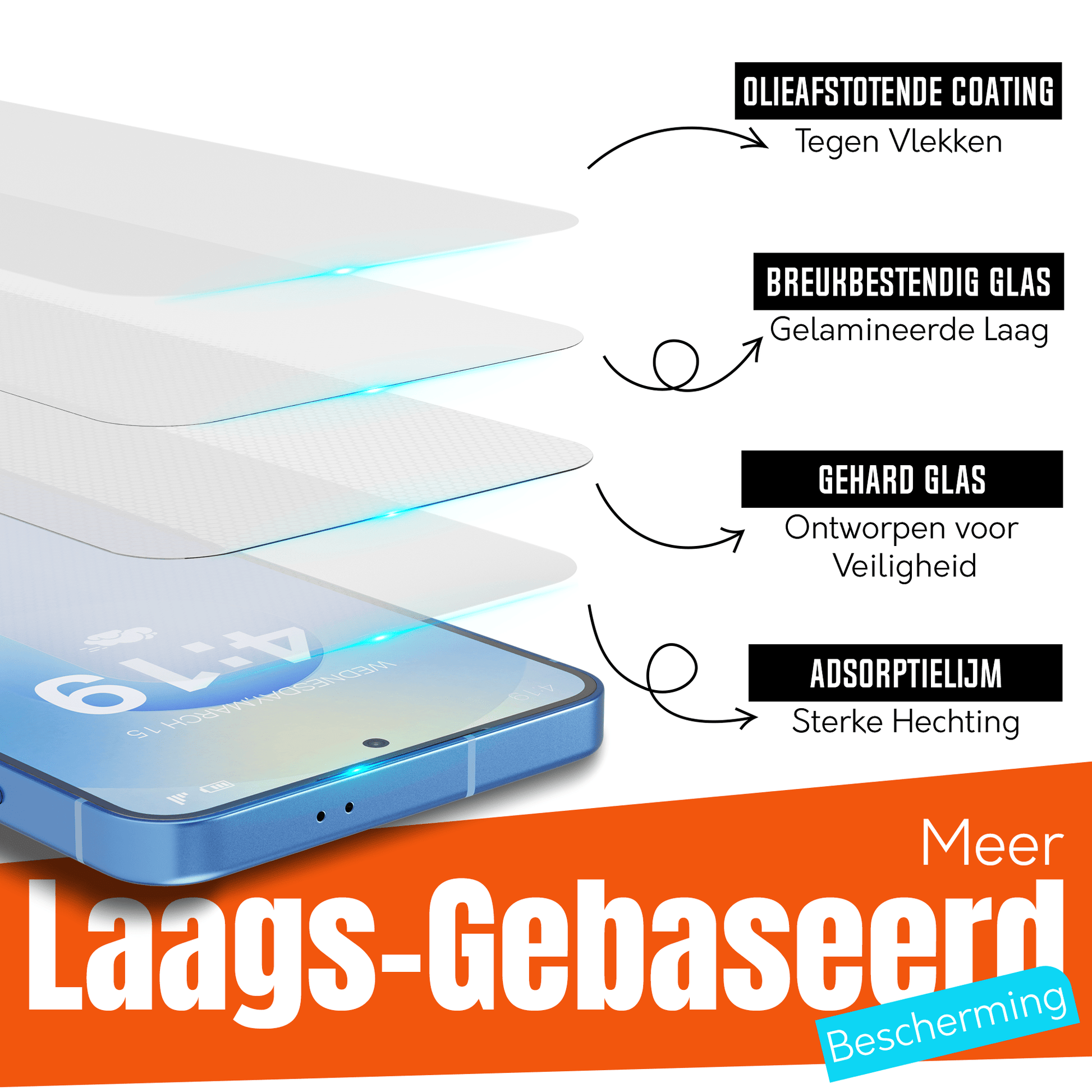 My Case 9H Gehard Glas Screenprotector voor Samsung Galaxy S25 - mijnhoesjesMy Case 9H Gehard Glas Screenprotector voor Samsung Galaxy S25
