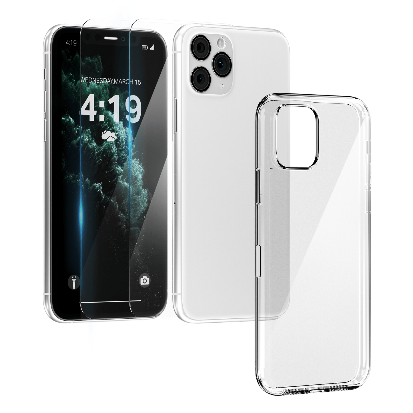 My Case Combo: Transparante Hoes met 2 Screenprotectors voor iPhone 11 Pro – Extra Veiligheid - mijnhoesjesMy Case Combo: Transparante Hoes met 2 Screenprotectors voor iPhone 11 Pro – Extra Veiligheid