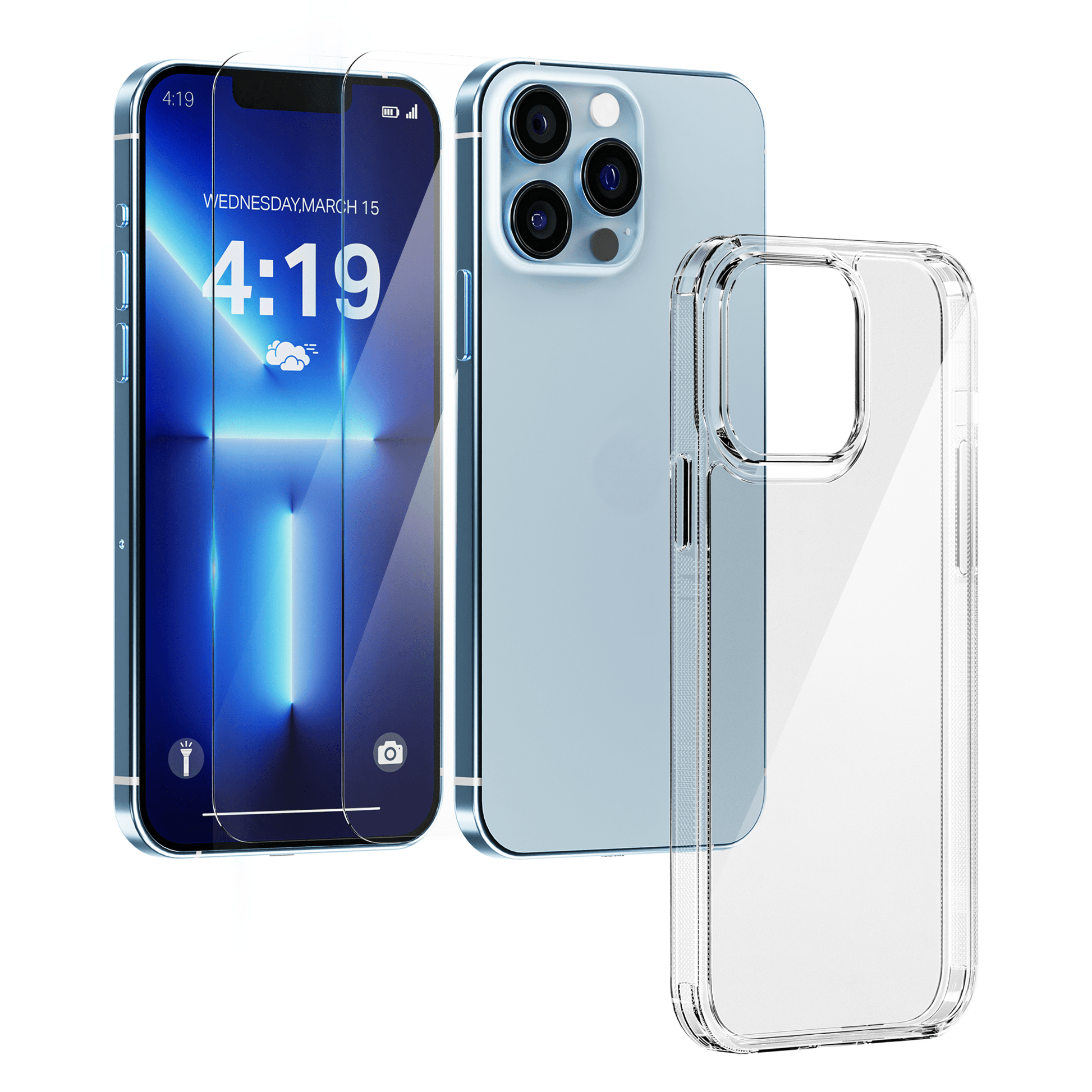 My Case Combo: Transparante Hoes met 2 Screenprotectors voor iPhone 13 Pro – Extra Veiligheid - mijnhoesjesMy Case Combo: Transparante Hoes met 2 Screenprotectors voor iPhone 13 Pro – Extra Veiligheid