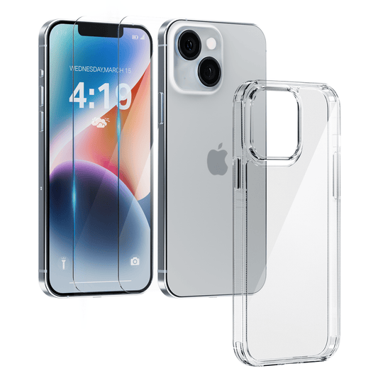 My Case Combo: Transparante Hoes met 2 Screenprotectors voor iPhone 14 plus – Extra Veiligheid - mijnhoesjesMy Case Combo: Transparante Hoes met 2 Screenprotectors voor iPhone 14 plus – Extra Veiligheid