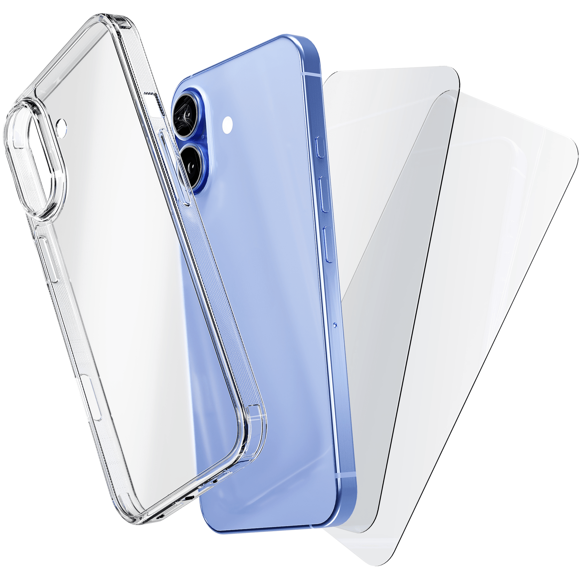 My Case Combo: Transparante Hoes met 2 Screenprotectors voor iPhone 16 – Extra Veiligheid - mijnhoesjesMy Case Combo: Transparante Hoes met 2 Screenprotectors voor iPhone 16 – Extra Veiligheid