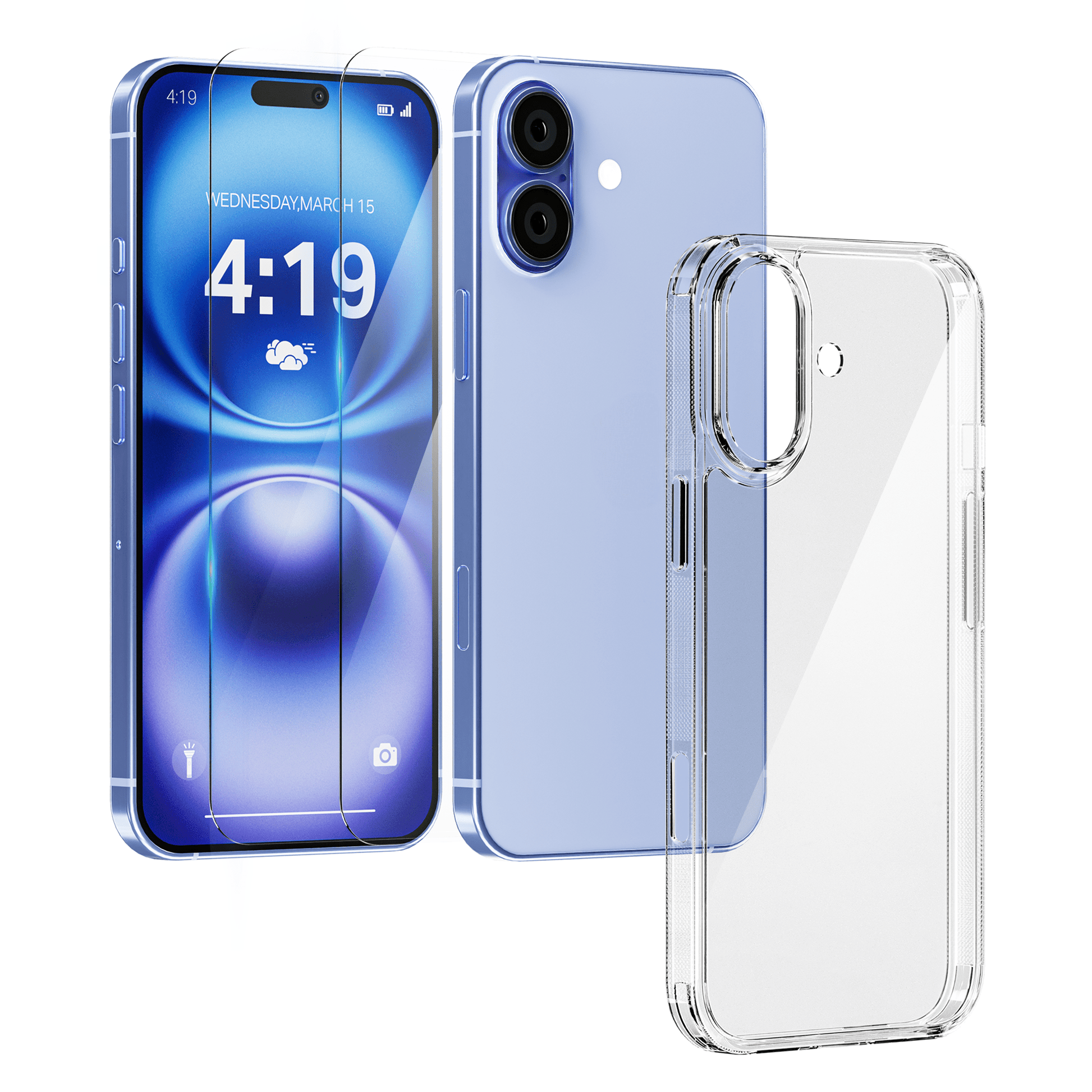 My Case Combo: Transparante Hoes met 2 Screenprotectors voor iPhone 16 – Extra Veiligheid - mijnhoesjesMy Case Combo: Transparante Hoes met 2 Screenprotectors voor iPhone 16 – Extra Veiligheid
