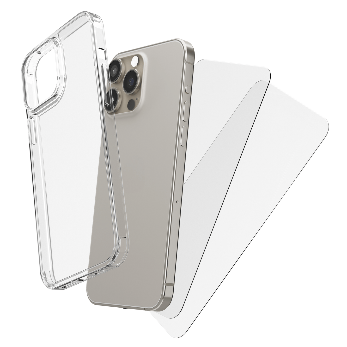 My Case Combo: Transparante Hoes met 2 Screenprotectors voor iPhone 16 Pro – Extra Veiligheid - mijnhoesjesMy Case Combo: Transparante Hoes met 2 Screenprotectors voor iPhone 16 Pro – Extra Veiligheid
