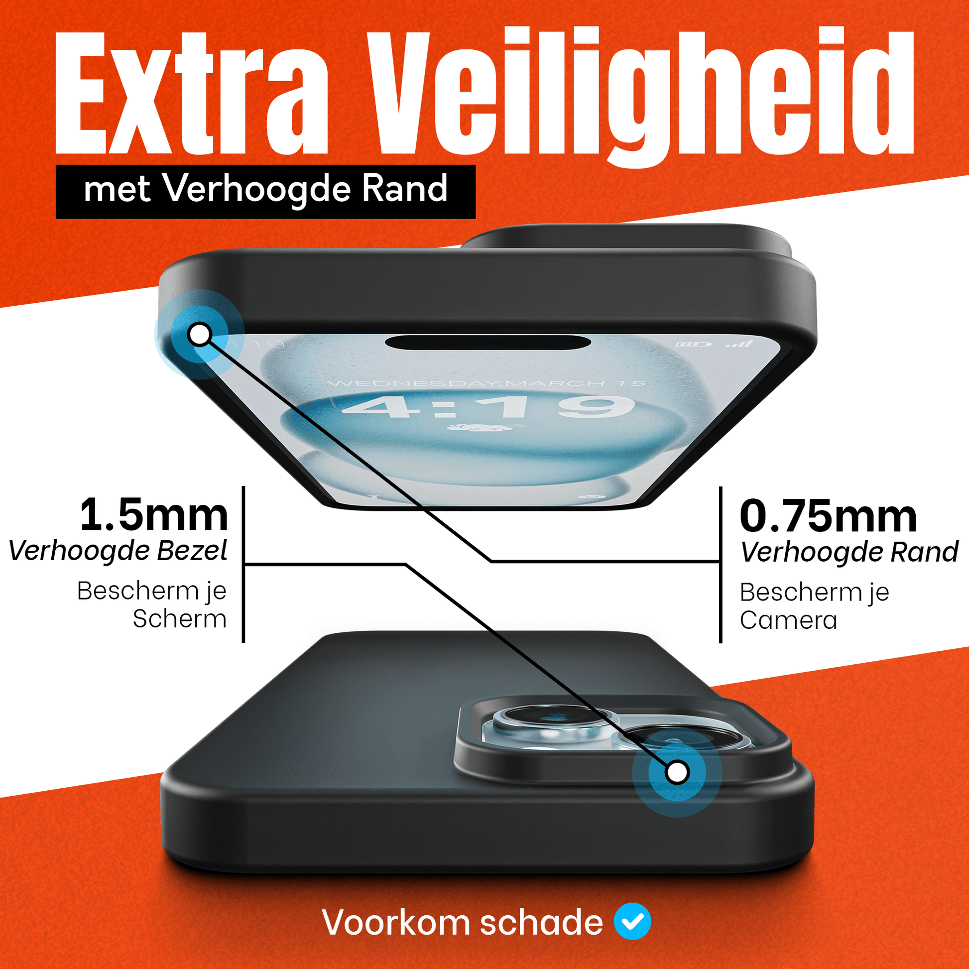 My Case Combo: Zwarte Siliconen Hoes met 2 Screenprotectors voor iPhone 15 – Extra Veiligheid - mijnhoesjesMy Case Combo: Zwarte Siliconen Hoes met 2 Screenprotectors voor iPhone 15 – Extra Veiligheid