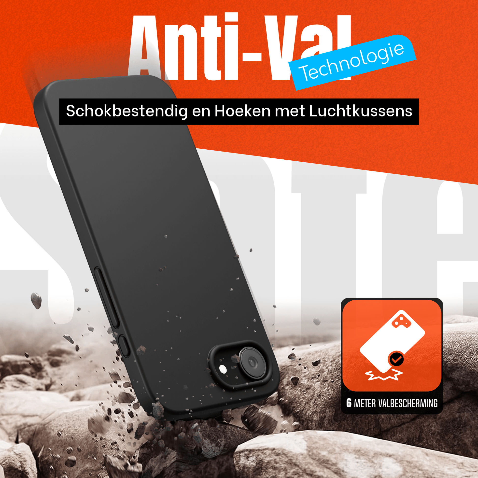My Case Combo: Zwarte Siliconen Hoes met 2 Screenprotectors voor iPhone 16e – Extra Veiligheid - mijnhoesjesMy Case Combo: Zwarte Siliconen Hoes met 2 Screenprotectors voor iPhone 16e – Extra Veiligheid