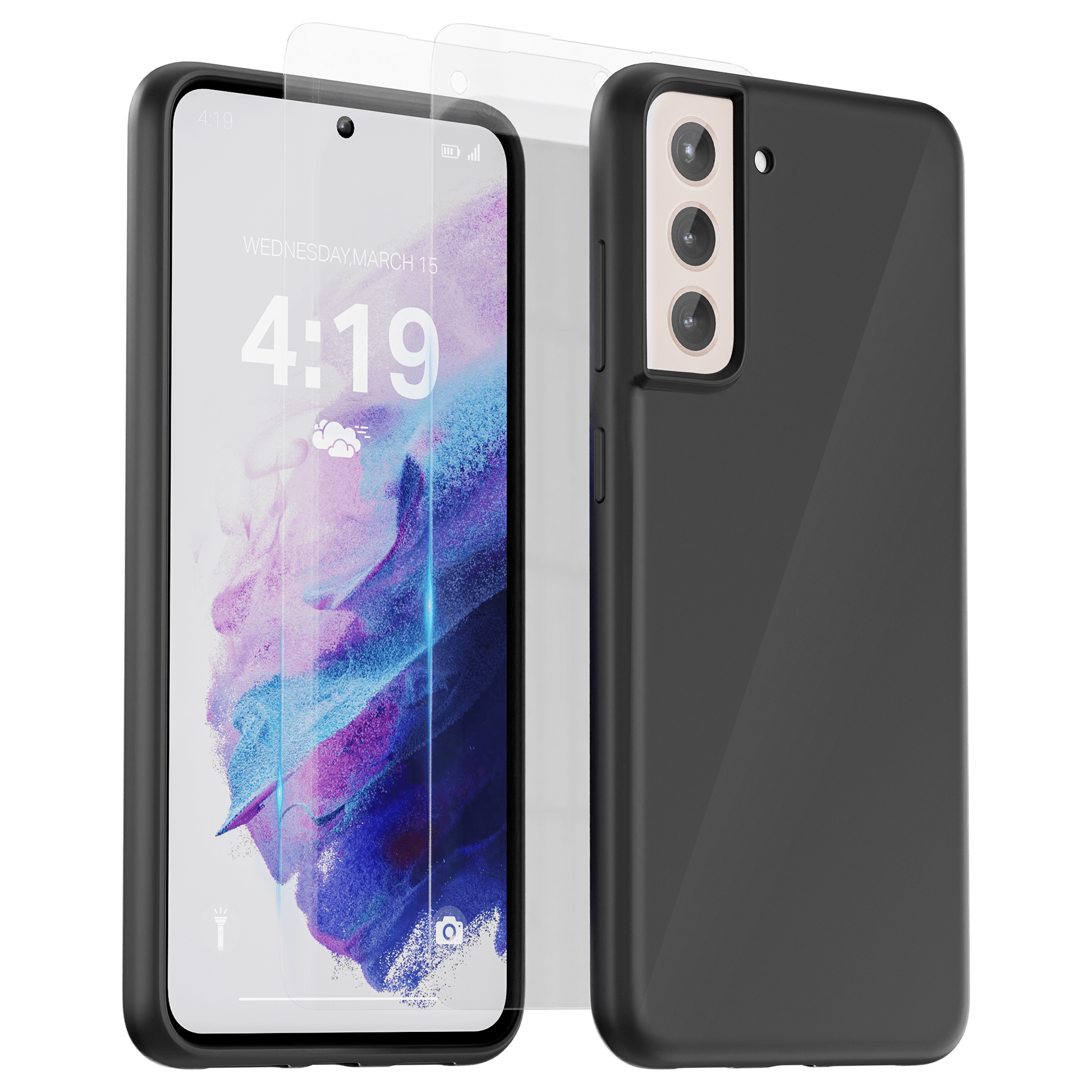 My Case Combo: Zwarte Siliconen Hoes met 2 Screenprotectors voor Samsung Galaxy S21 – Extra Veiligheid - mijnhoesjesMy Case Combo: Zwarte Siliconen Hoes met 2 Screenprotectors voor Samsung Galaxy S21 – Extra Veiligheid