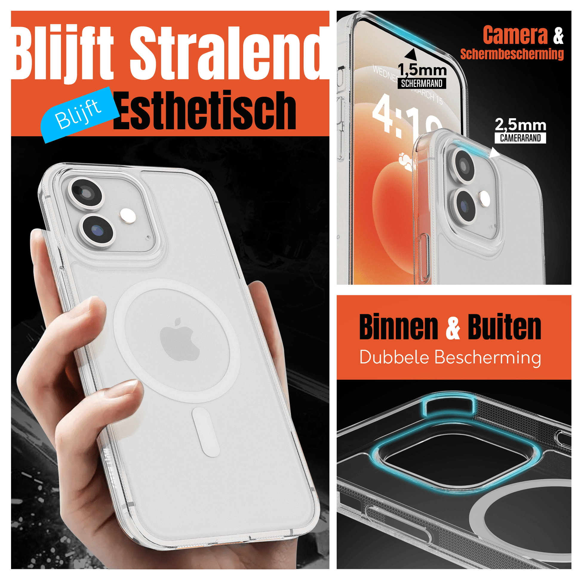 My Case Transparant MagSafe Hoesje voor iPhone 12 mini – Slank, Sterk & MagSafe - Klaar - mijnhoesjesMy Case Transparant MagSafe Hoesje voor iPhone 12 mini – Slank, Sterk & MagSafe - Klaar
