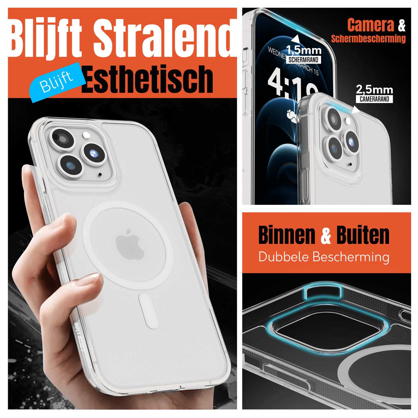 My Case Transparant MagSafe Hoesje voor iPhone 12 Pro Max – Slank, Sterk & MagSafe - Klaar - mijnhoesjesMy Case Transparant MagSafe Hoesje voor iPhone 12 Pro Max – Slank, Sterk & MagSafe - Klaar