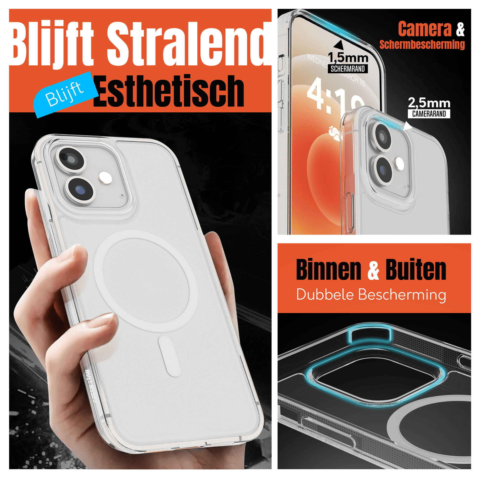 My Case Transparant MagSafe Hoesje voor iPhone 12/12 Pro – Slank, Sterk & MagSafe - Klaar - mijnhoesjesMy Case Transparant MagSafe Hoesje voor iPhone 12/12 Pro – Slank, Sterk & MagSafe - Klaar