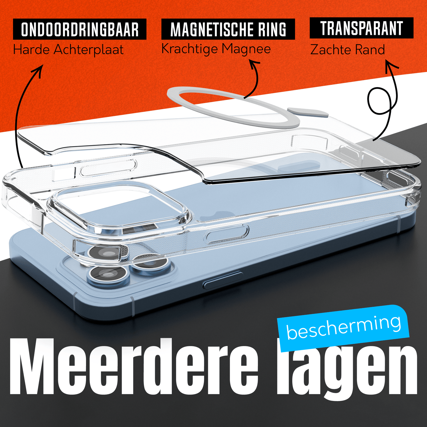 My Case Transparant MagSafe Hoesje voor iPhone 13 Pro Max – Slank, Sterk & MagSafe - Klaar - mijnhoesjesMy Case Transparant MagSafe Hoesje voor iPhone 13 Pro Max – Slank, Sterk & MagSafe - Klaar