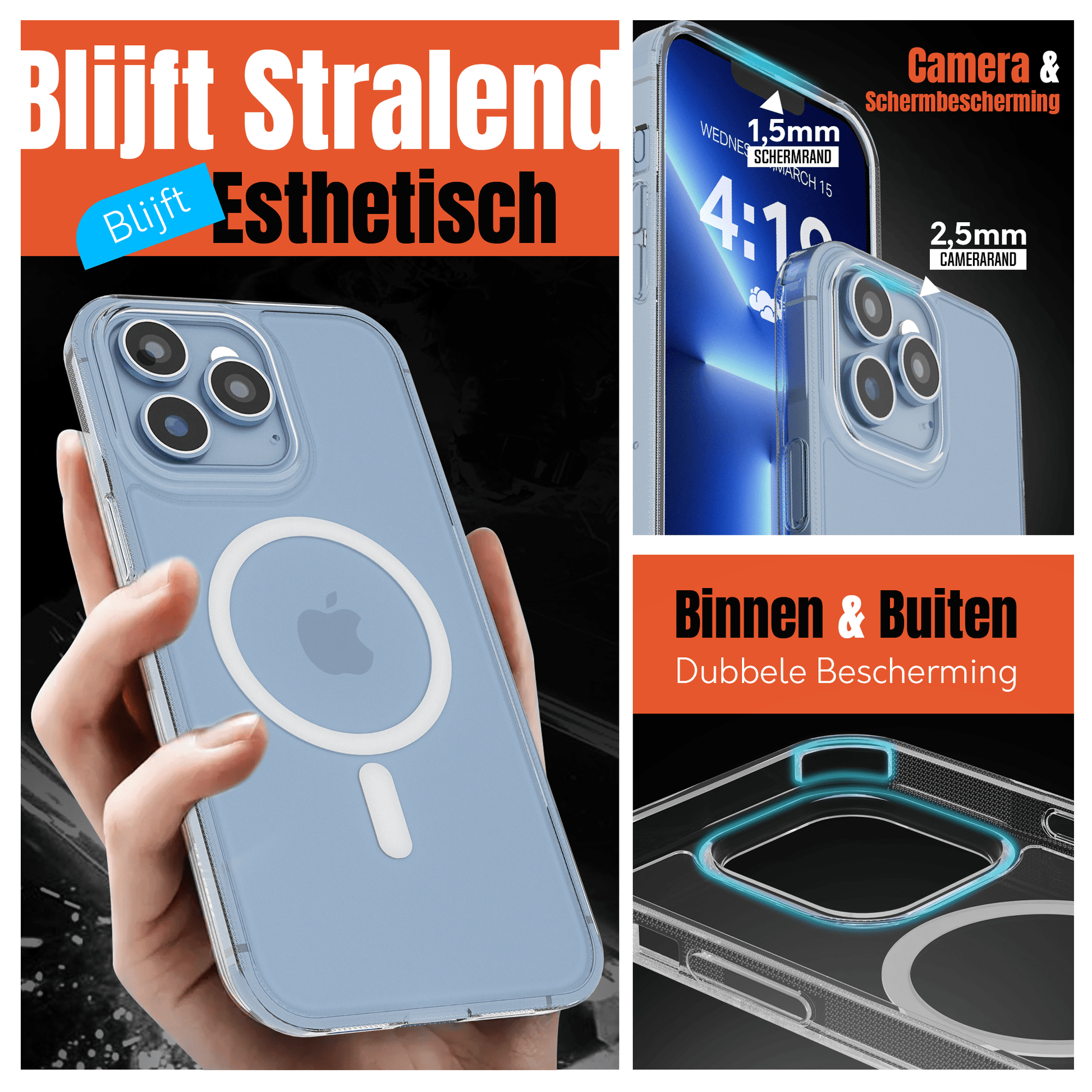 My Case Transparant MagSafe Hoesje voor iPhone 13 Pro Max – Slank, Sterk & MagSafe - Klaar - mijnhoesjesMy Case Transparant MagSafe Hoesje voor iPhone 13 Pro Max – Slank, Sterk & MagSafe - Klaar