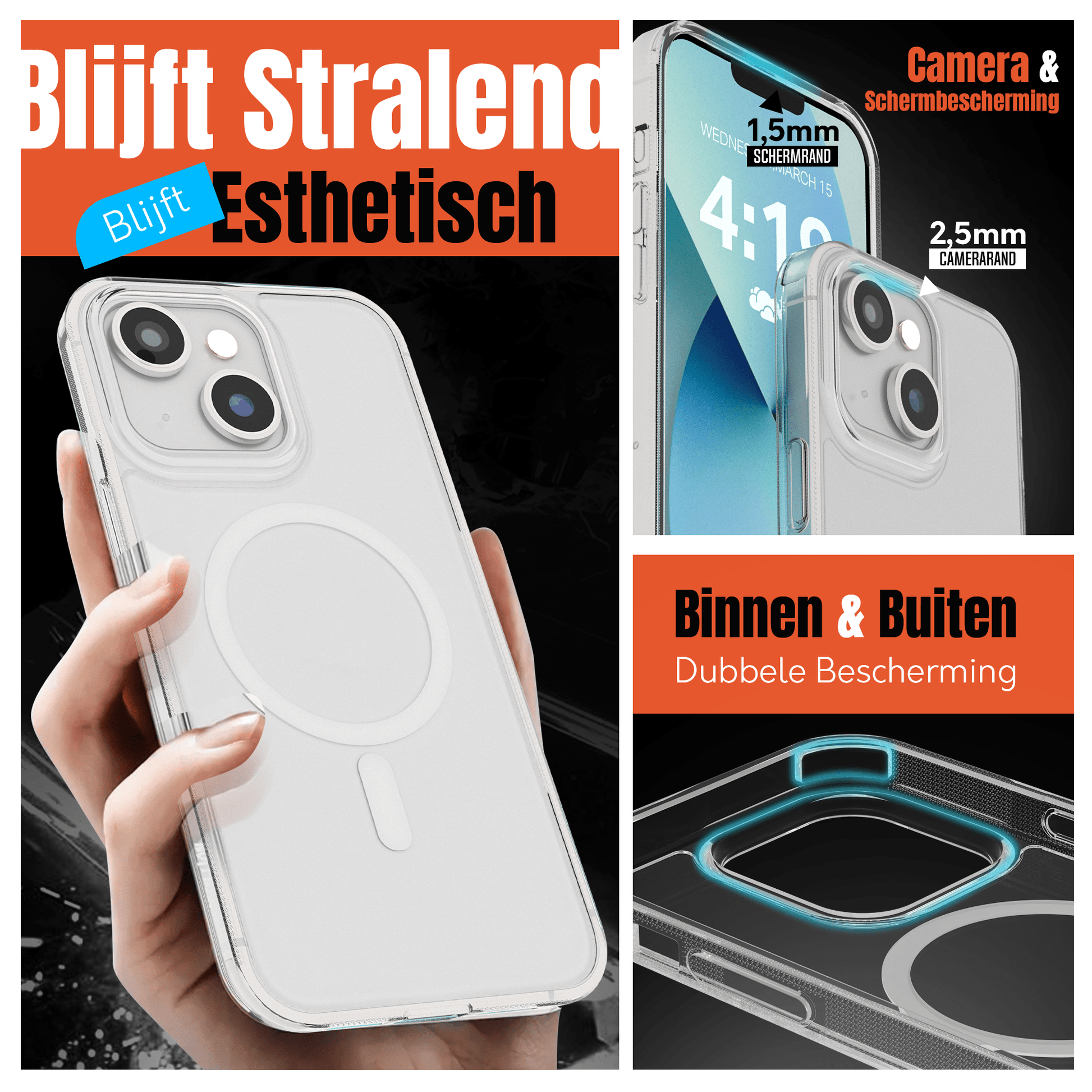My Case Transparant MagSafe Hoesje voor iPhone 13 – Slank, Sterk & MagSafe - Klaar - mijnhoesjesMy Case Transparant MagSafe Hoesje voor iPhone 13 – Slank, Sterk & MagSafe - Klaar