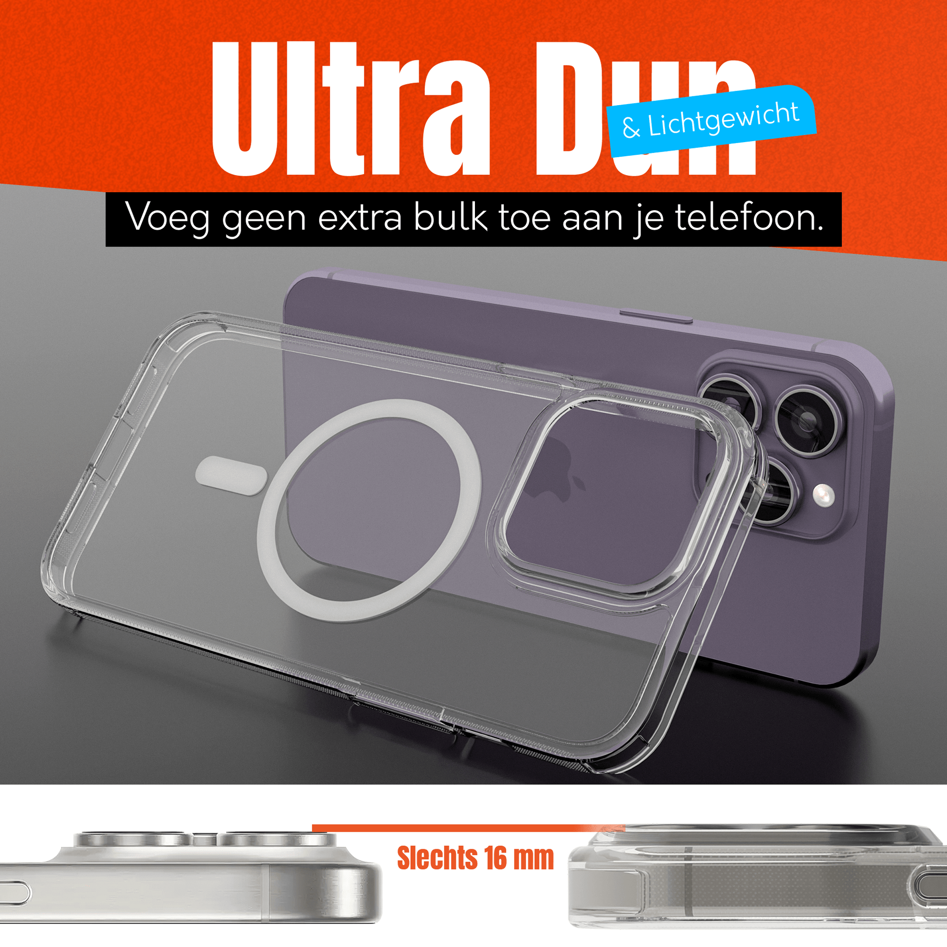 My Case Transparant MagSafe Hoesje voor iPhone 14 plus – Slank, Sterk & MagSafe - Klaar - mijnhoesjesMy Case Transparant MagSafe Hoesje voor iPhone 14 plus – Slank, Sterk & MagSafe - Klaar