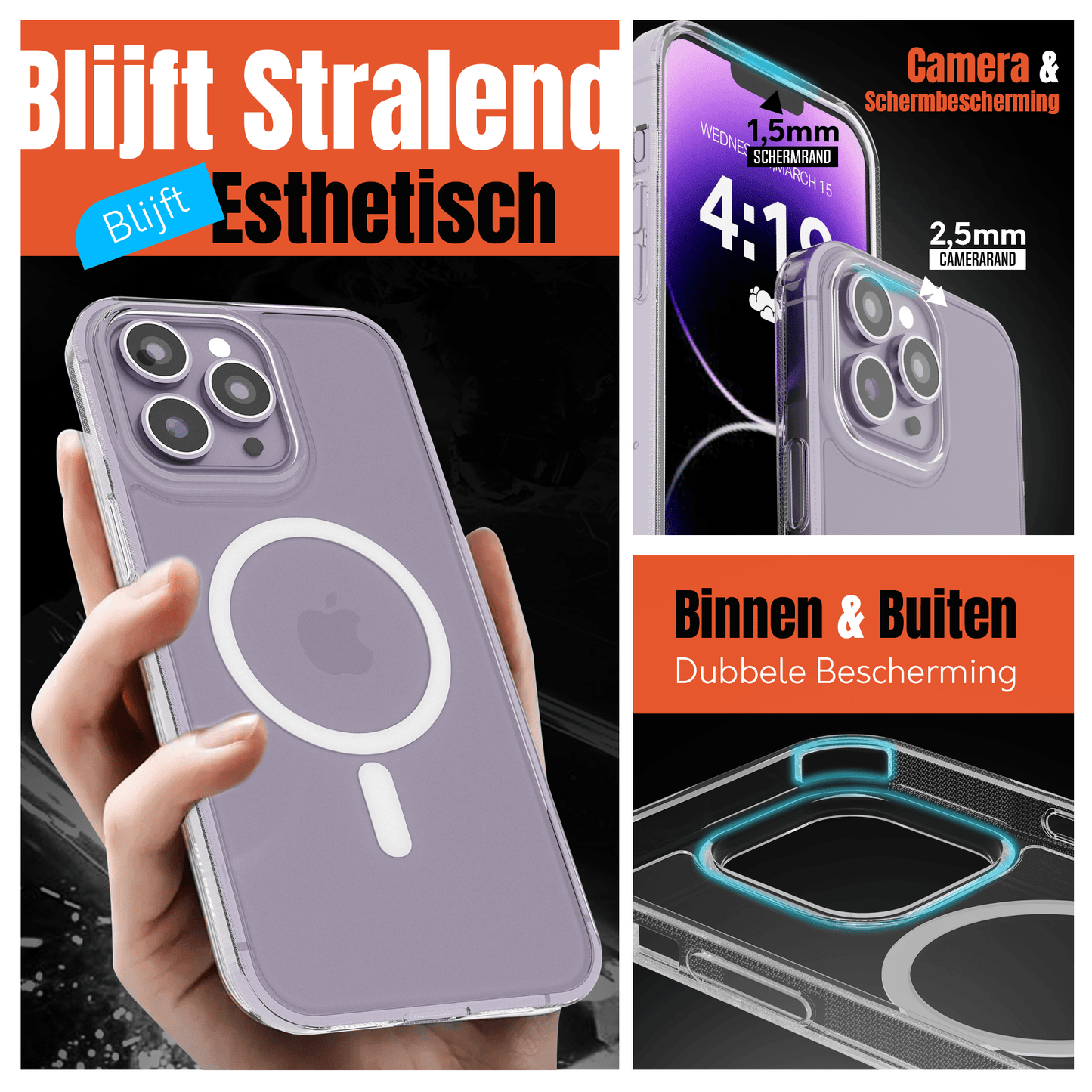 My Case Transparant MagSafe Hoesje voor iPhone 14 plus – Slank, Sterk & MagSafe - Klaar - mijnhoesjesMy Case Transparant MagSafe Hoesje voor iPhone 14 plus – Slank, Sterk & MagSafe - Klaar