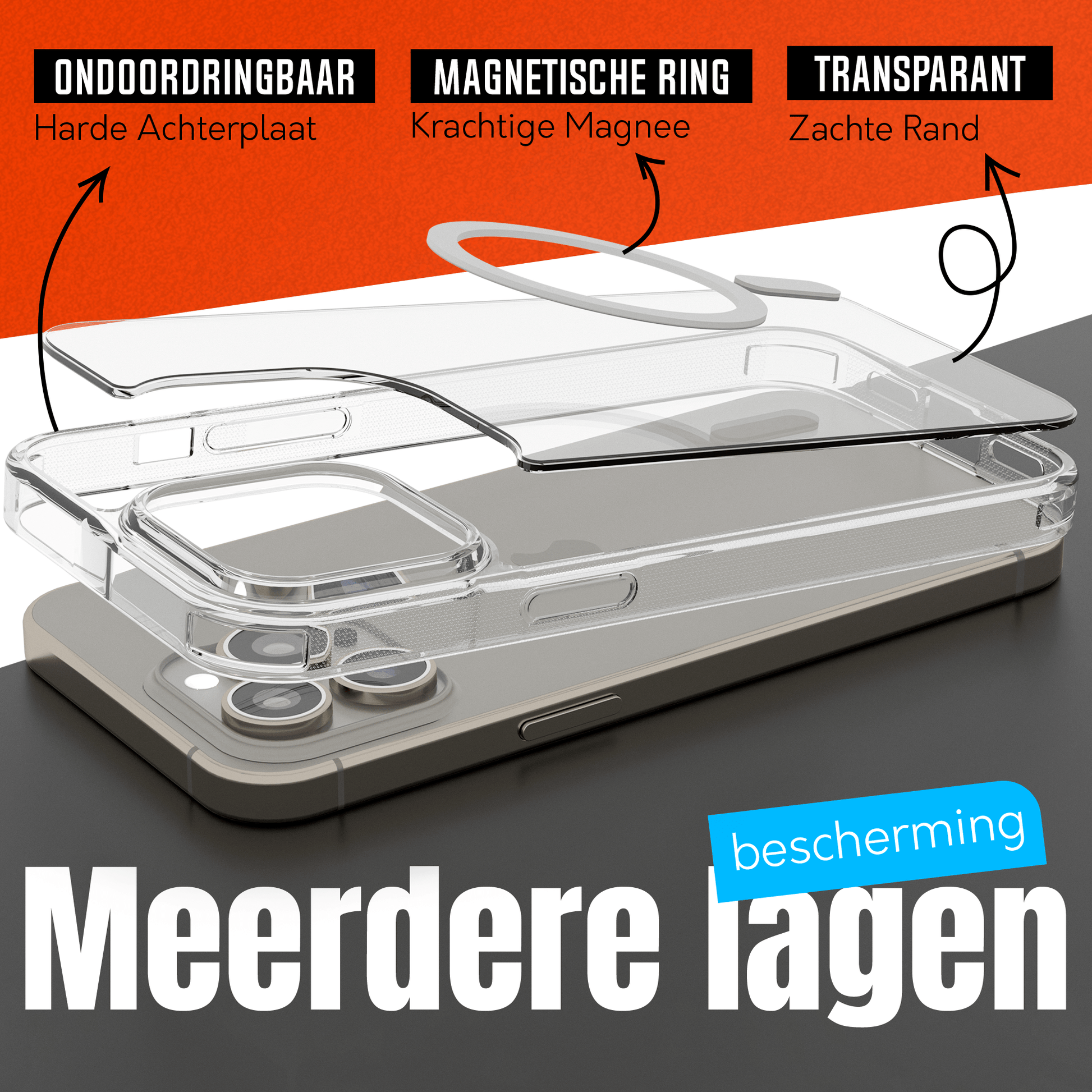 My Case Transparant MagSafe Hoesje voor iPhone 15 Pro Max – Slank, Sterk & MagSafe - Klaar - mijnhoesjesMy Case Transparant MagSafe Hoesje voor iPhone 15 Pro Max – Slank, Sterk & MagSafe - Klaar