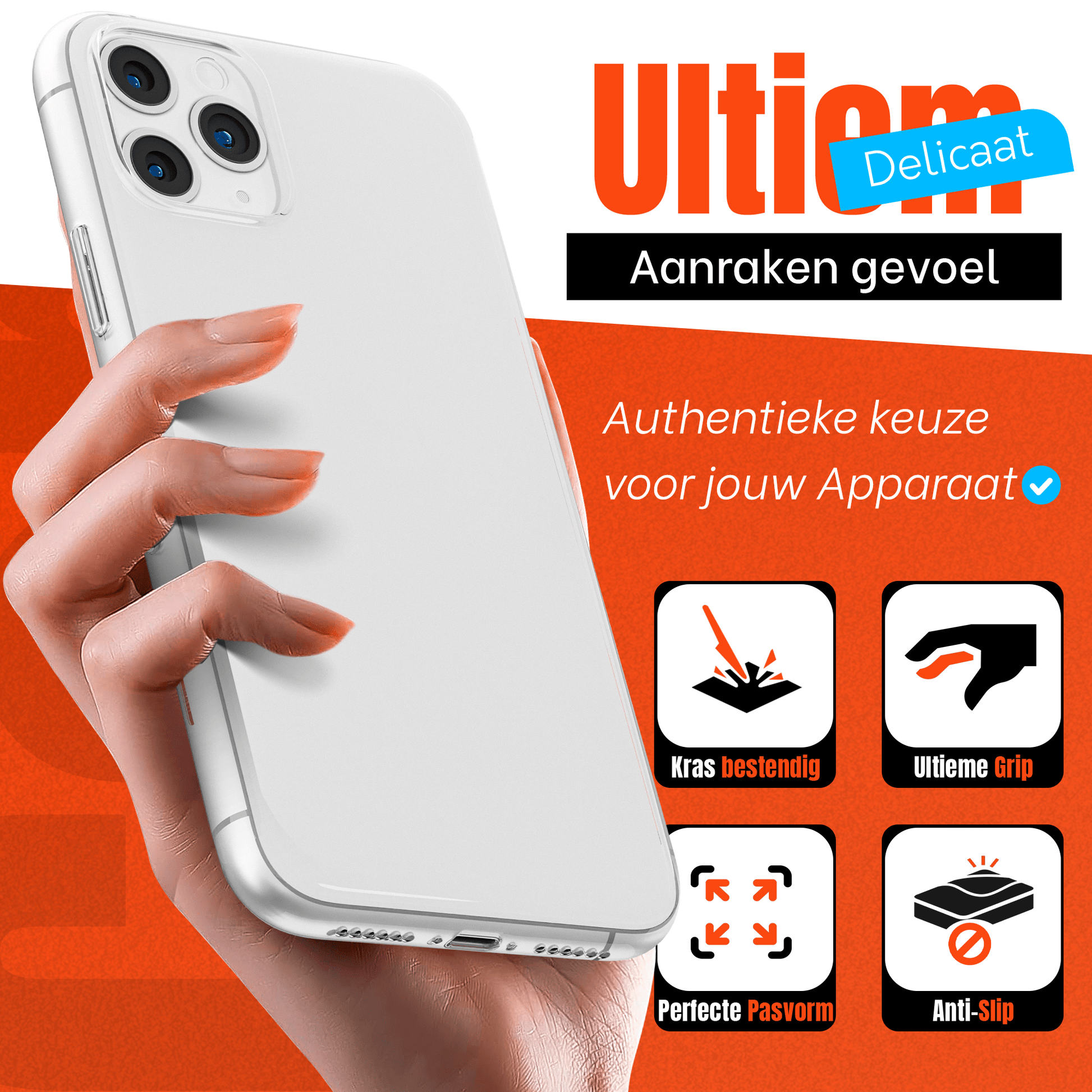 My Case Transparante Hoes voor iPhone 11 Pro – Langdurig Helder - mijnhoesjesMy Case Transparante Hoes voor iPhone 11 Pro – Langdurig Helder