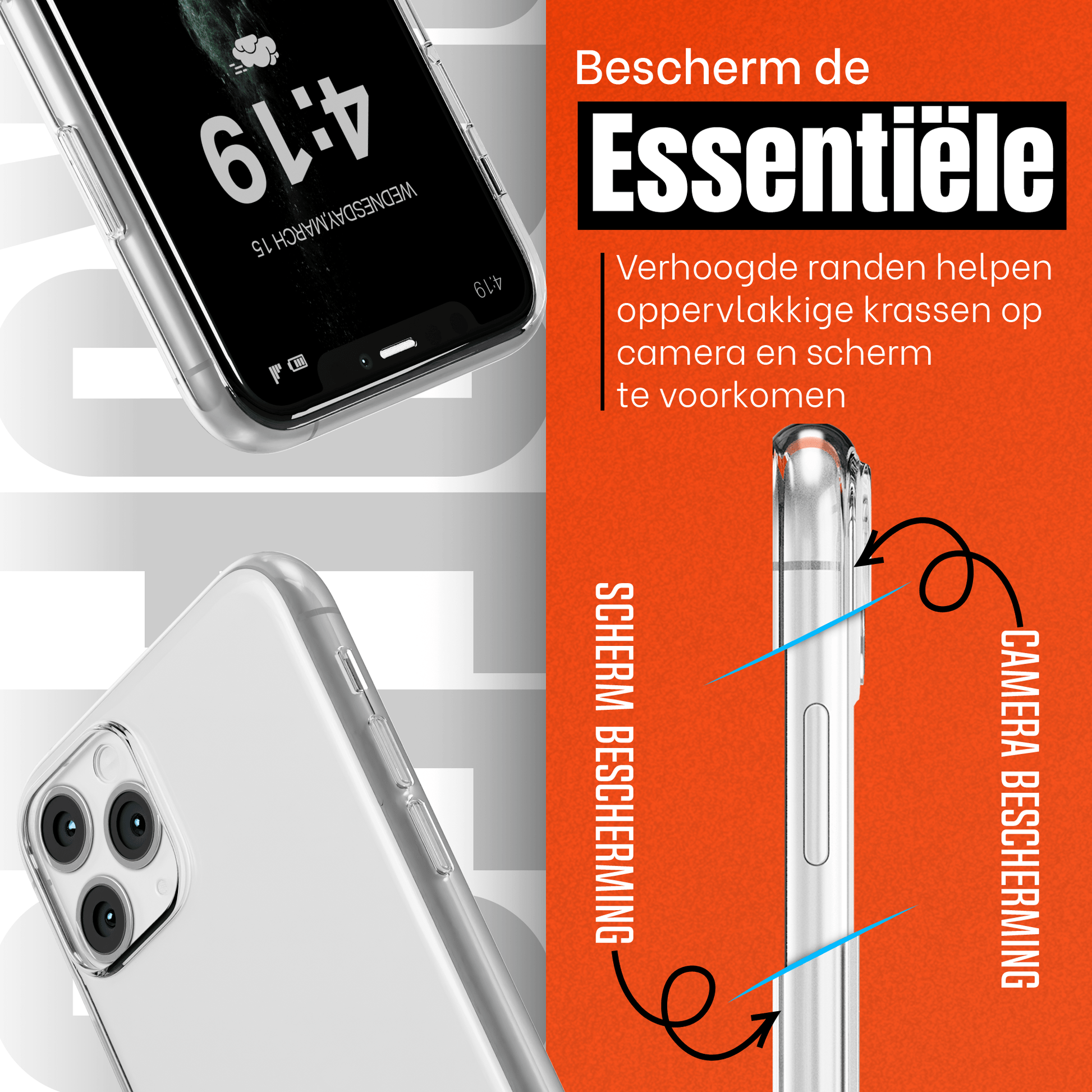 My Case Transparante Hoes voor iPhone 11 Pro – Langdurig Helder - mijnhoesjesMy Case Transparante Hoes voor iPhone 11 Pro – Langdurig Helder