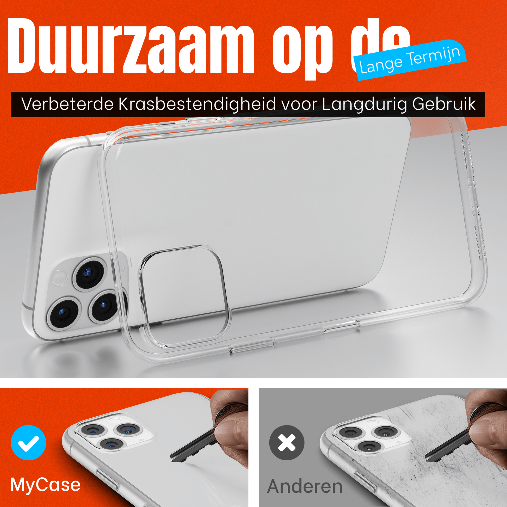 My Case Transparante Hoes voor iPhone 11 Pro – Langdurig Helder - mijnhoesjesMy Case Transparante Hoes voor iPhone 11 Pro – Langdurig Helder