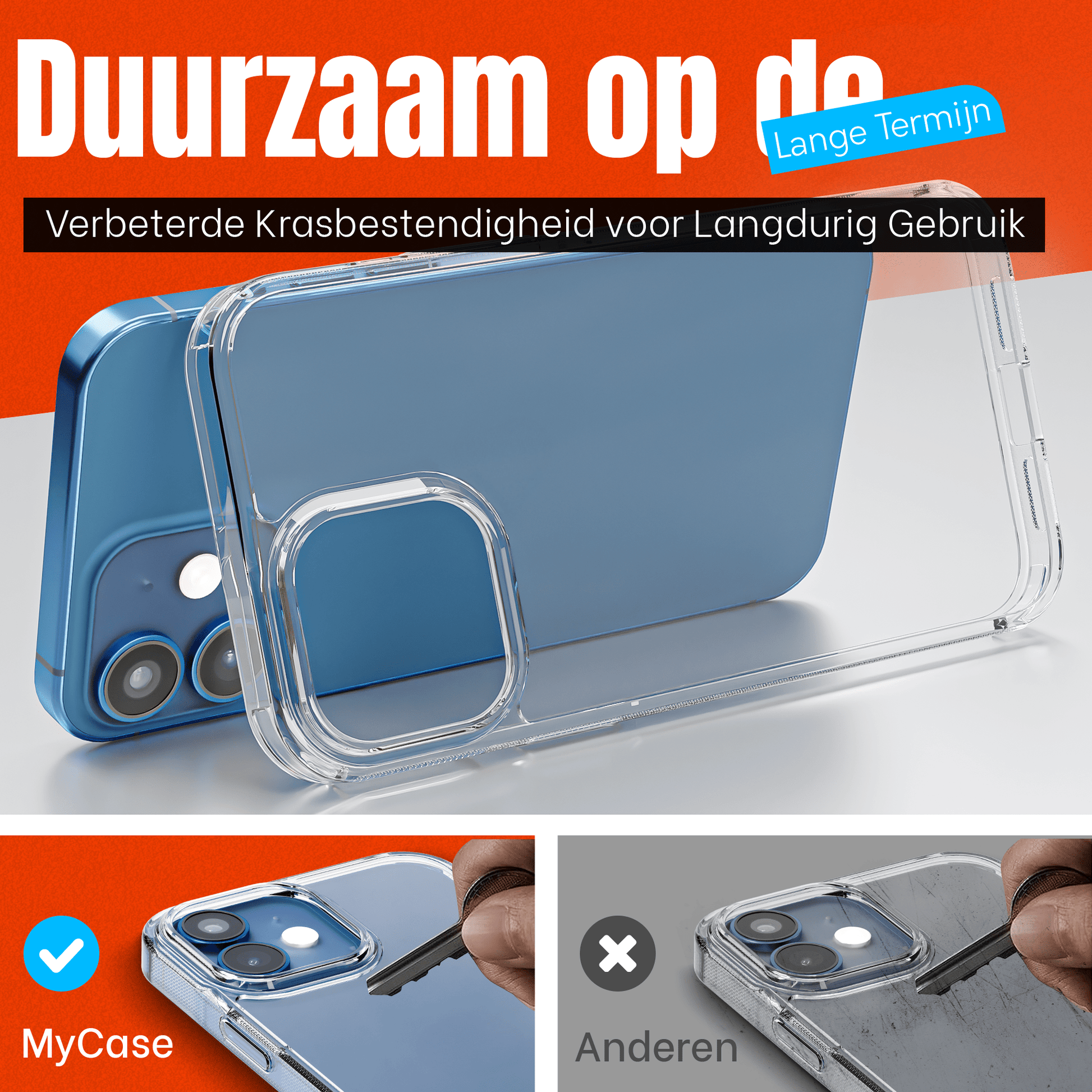 My Case Transparante Hoes voor iPhone 12/12 Pro – Langdurig Helder - mijnhoesjesMy Case Transparante Hoes voor iPhone 12/12 Pro – Langdurig Helder