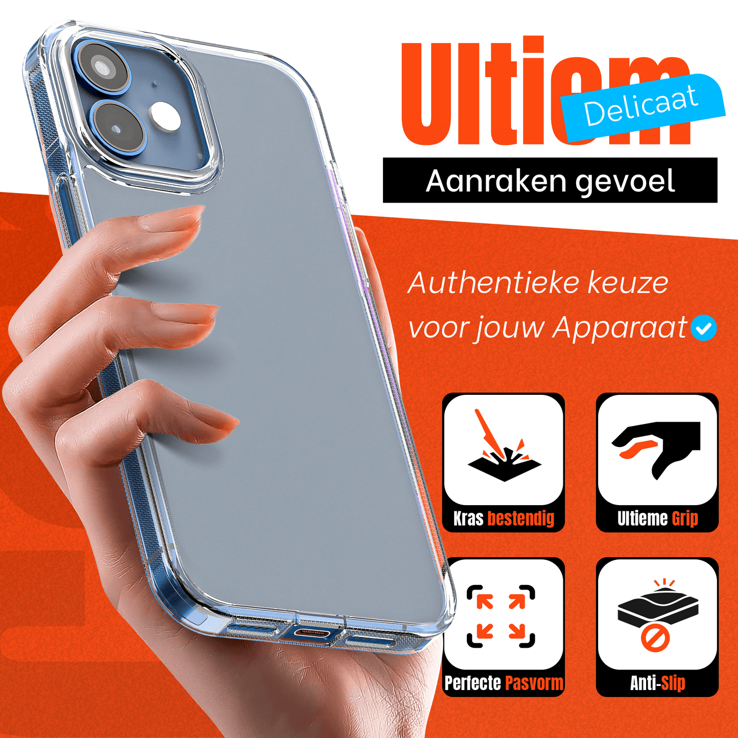 My Case Transparante Hoes voor iPhone 12/12 Pro – Langdurig Helder - mijnhoesjesMy Case Transparante Hoes voor iPhone 12/12 Pro – Langdurig Helder