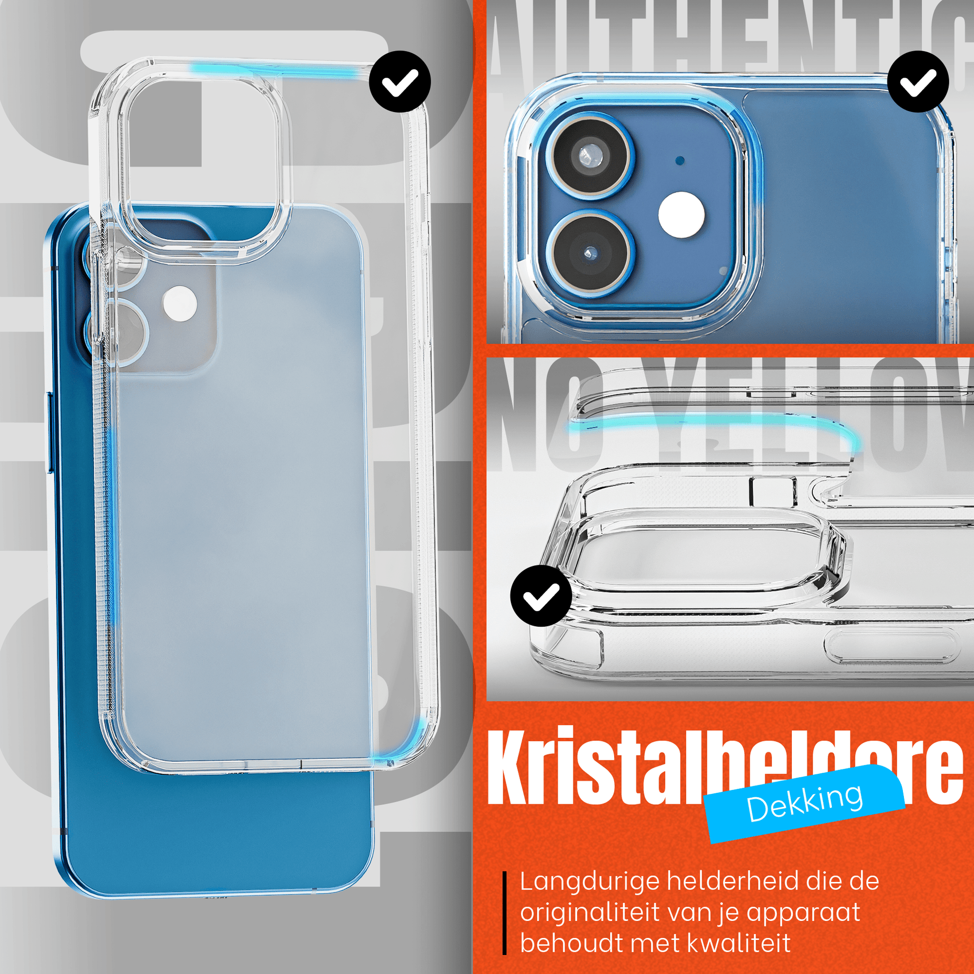 My Case Transparante Hoes voor iPhone 12/12 Pro – Langdurig Helder - mijnhoesjesMy Case Transparante Hoes voor iPhone 12/12 Pro – Langdurig Helder