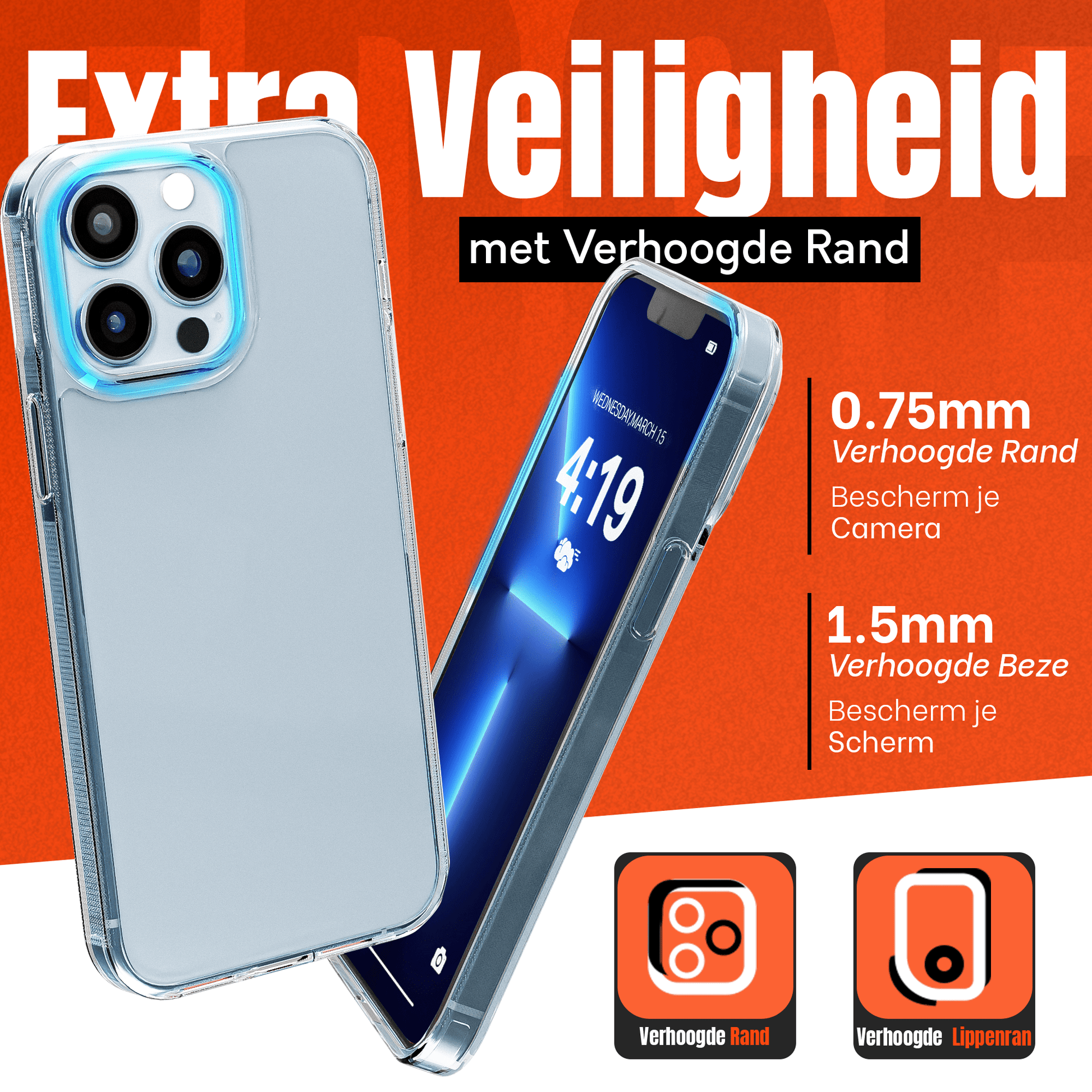 My Case Transparante Hoes voor iPhone 13 Pro Max – Langdurig Helder - mijnhoesjesMy Case Transparante Hoes voor iPhone 13 Pro Max – Langdurig Helder